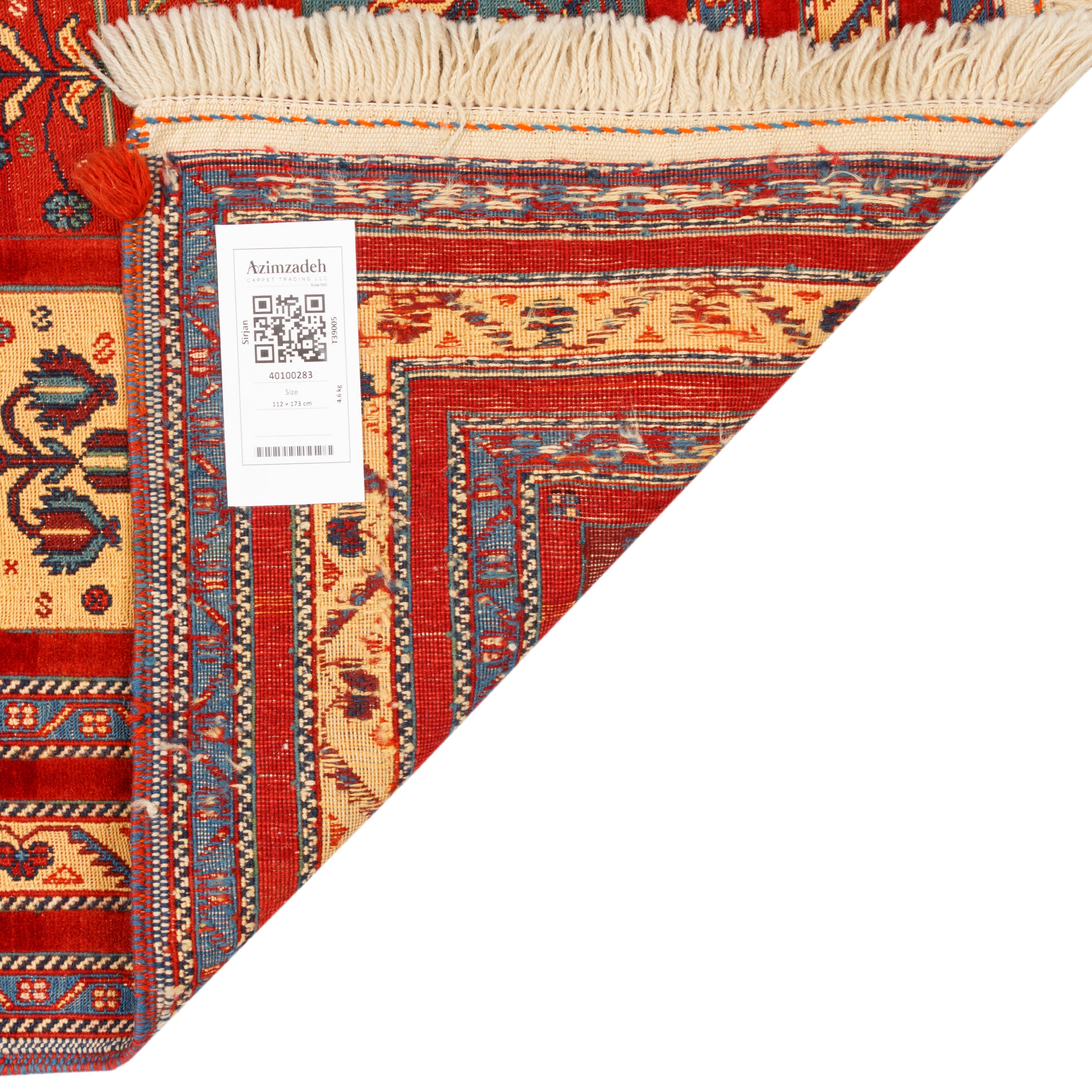 Sirjan Handmade Kilim Carpet — Kheshti | Full Wool | 112 × 173 cm | SKU 40100283