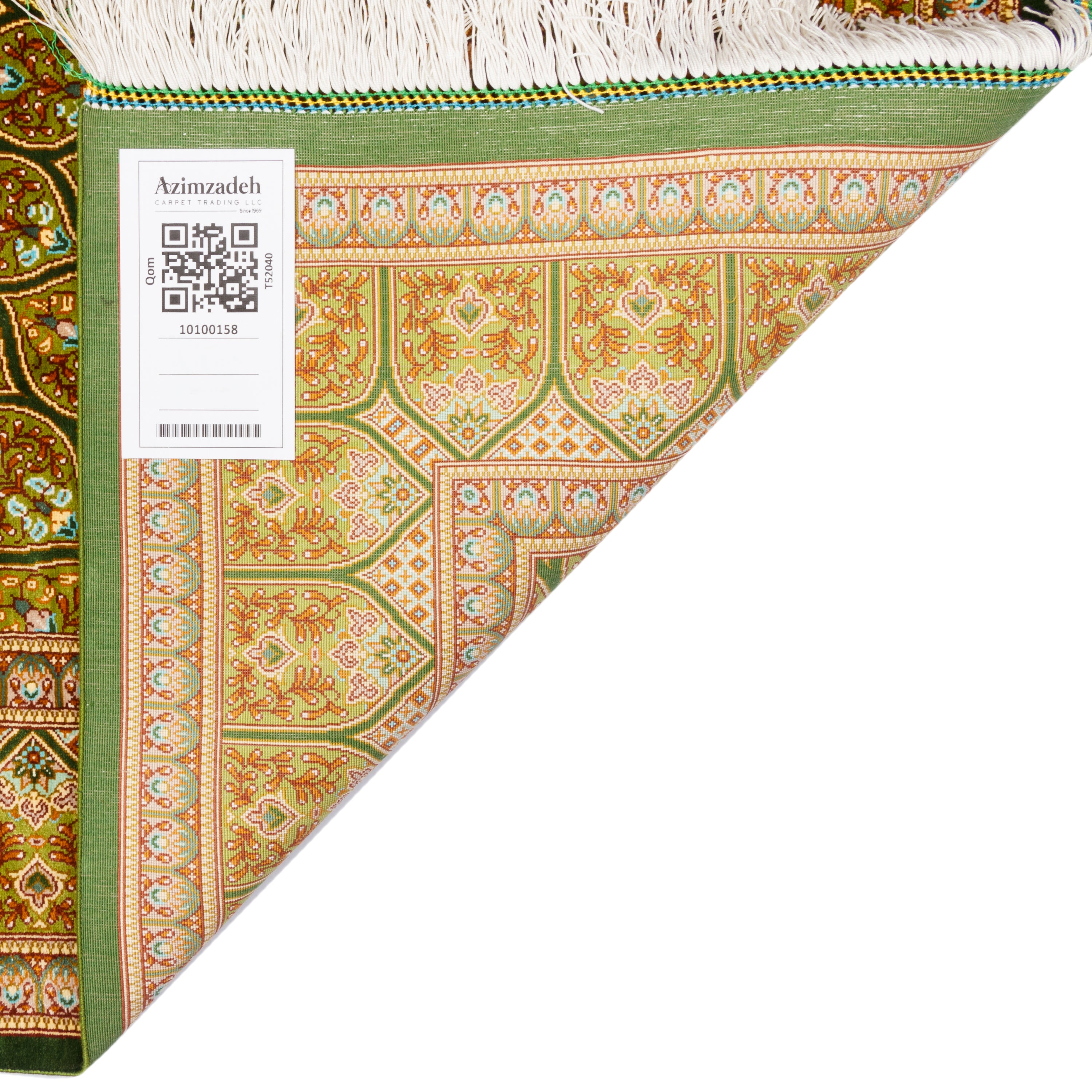 Qom Handmade Carpet — Gonbadi | Full Silk | 150 × 100 cm | SKU 10100158