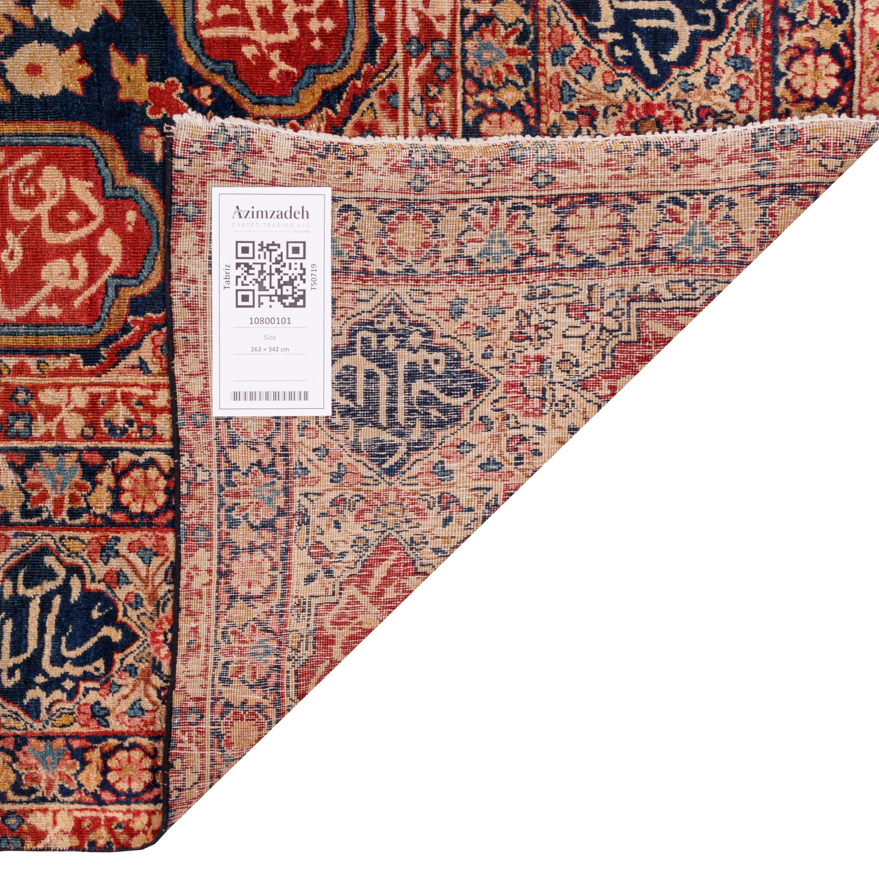 Tabriz Handmade Carpet — Sarasar | Wool / Cotton Warp | 262 × 342 cm | SKU 10800101