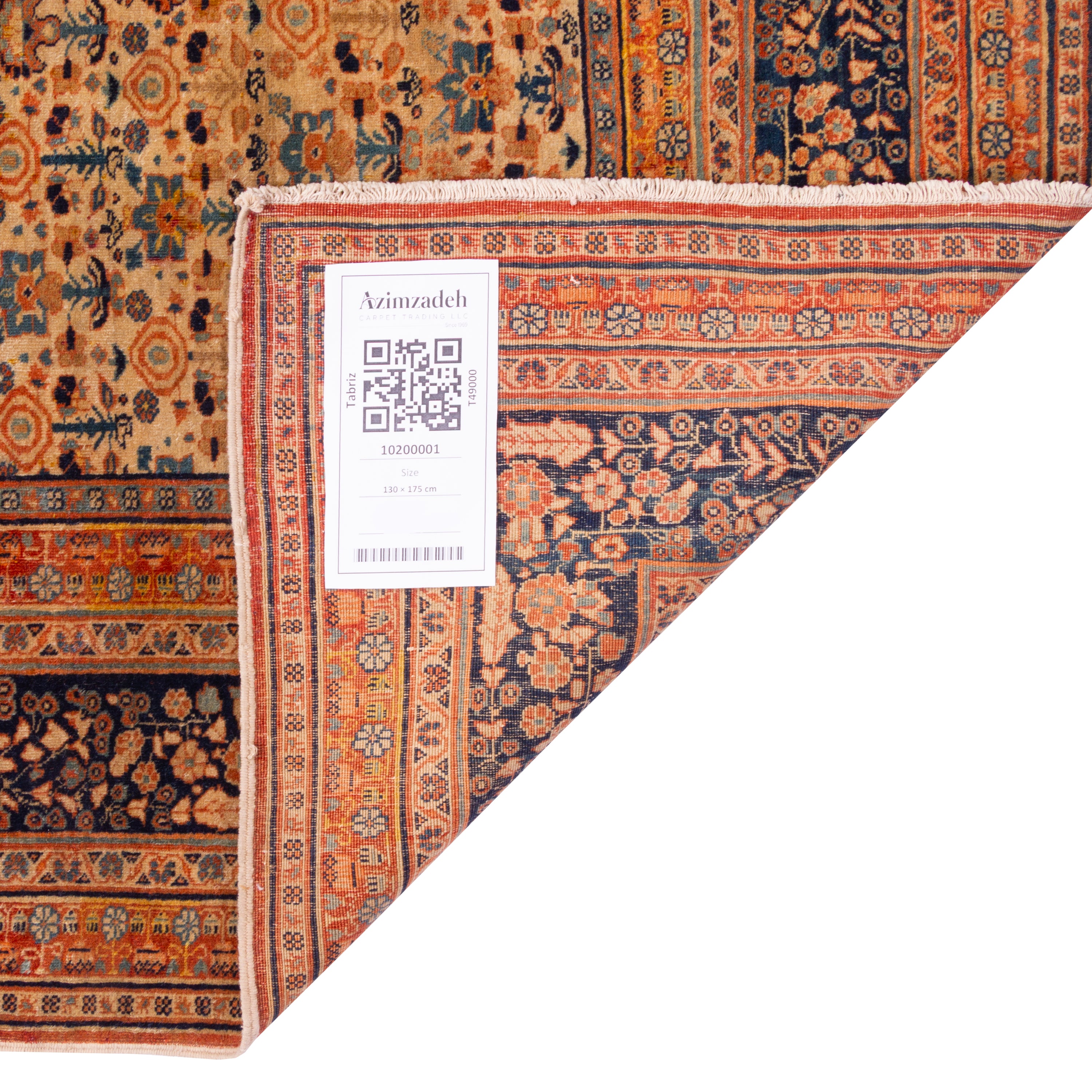 Tabriz Handmade Carpet — Mehrabi | Wool / Cotton Warp | 130 × 175 cm | SKU 10200001