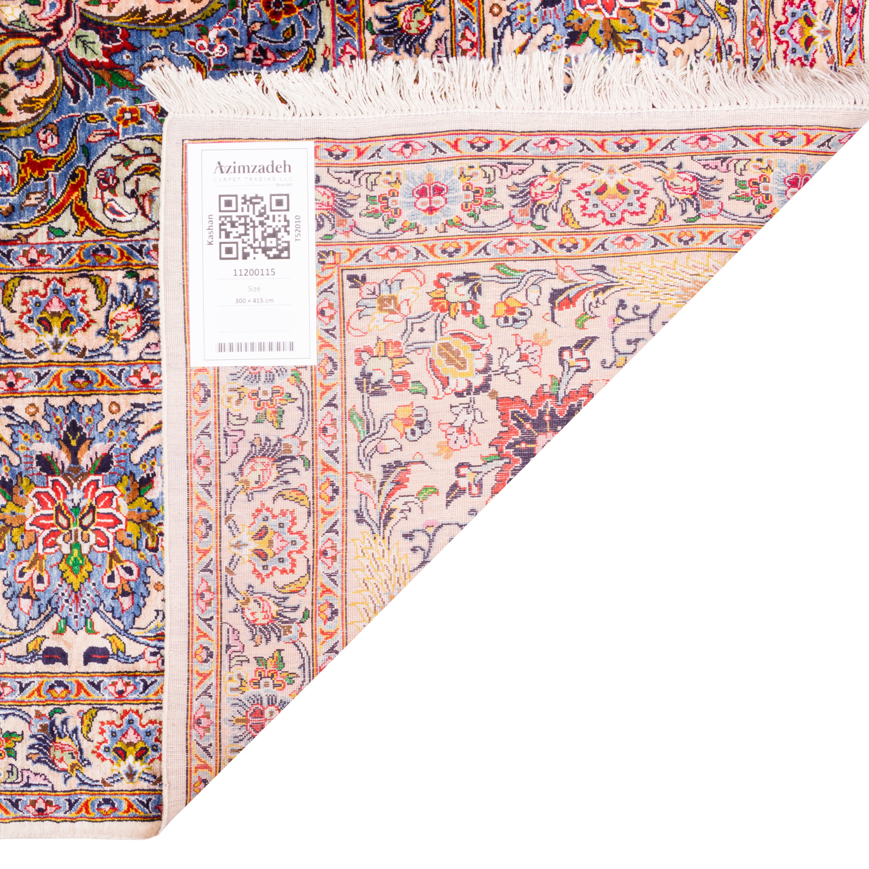 Kashan Handmade Carpet — Lachak Toranj | Full Silk | 300 × 415 cm | SKU 11200115