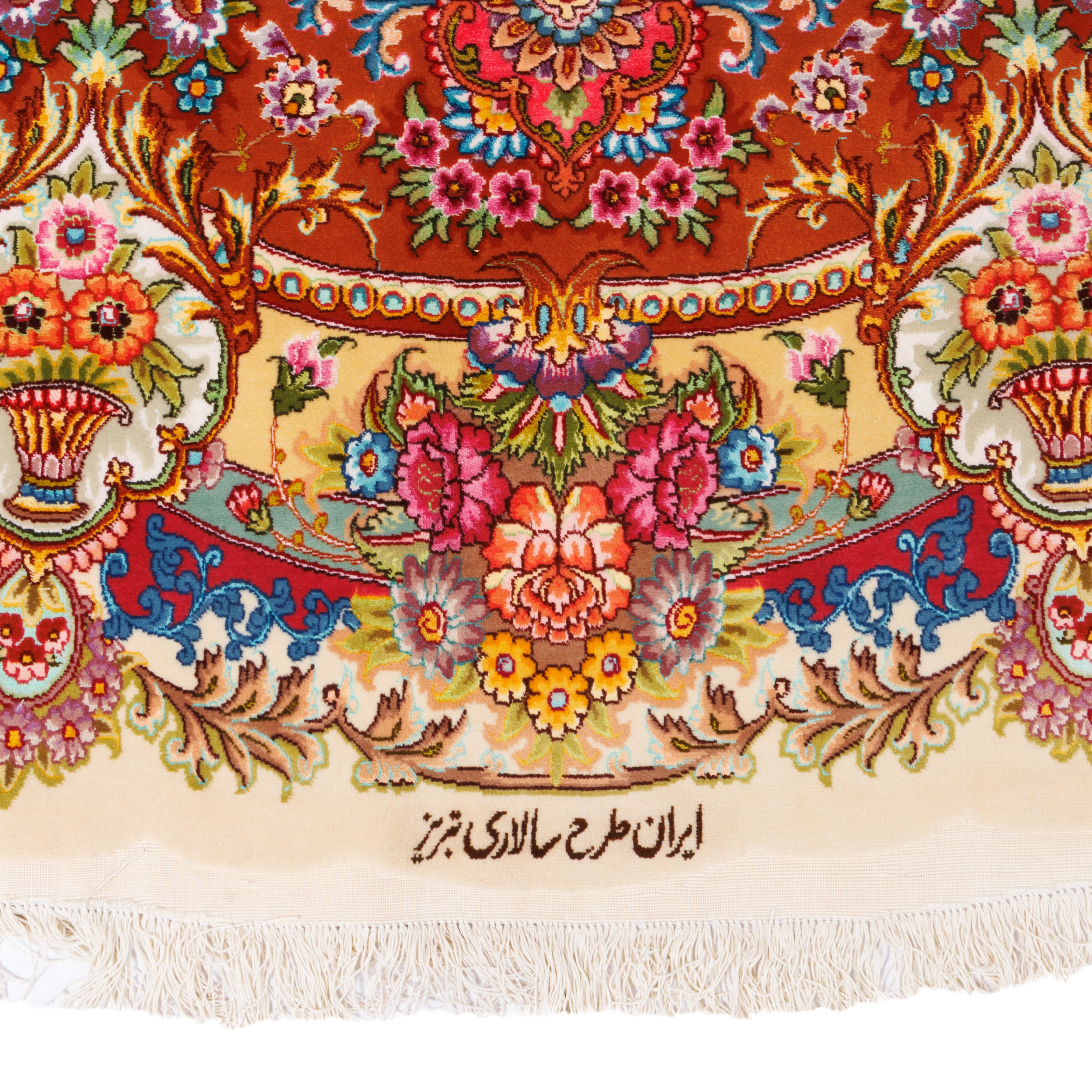 Tabriz Handmade Carpet — Toranj-dar | Silk Pile / Silk Warp | 680 × 720 cm | SKU 14801118