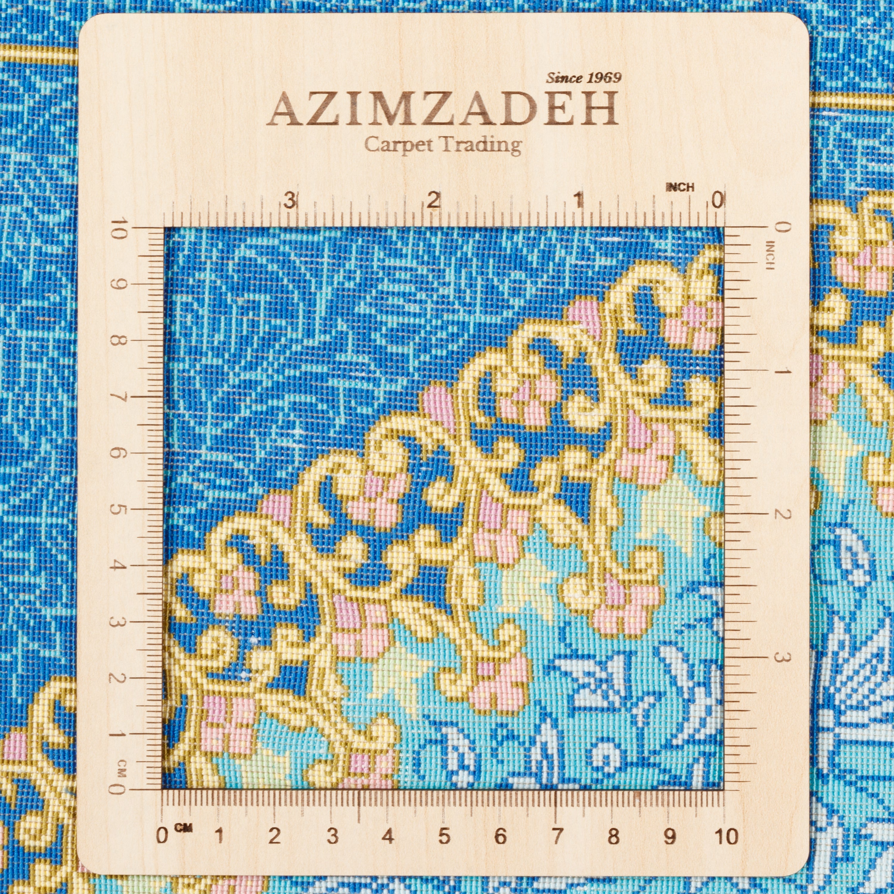 Qom Handmade Carpet — Toranj-dar | Full Silk | 100 × 150 cm | SKU 10100174
