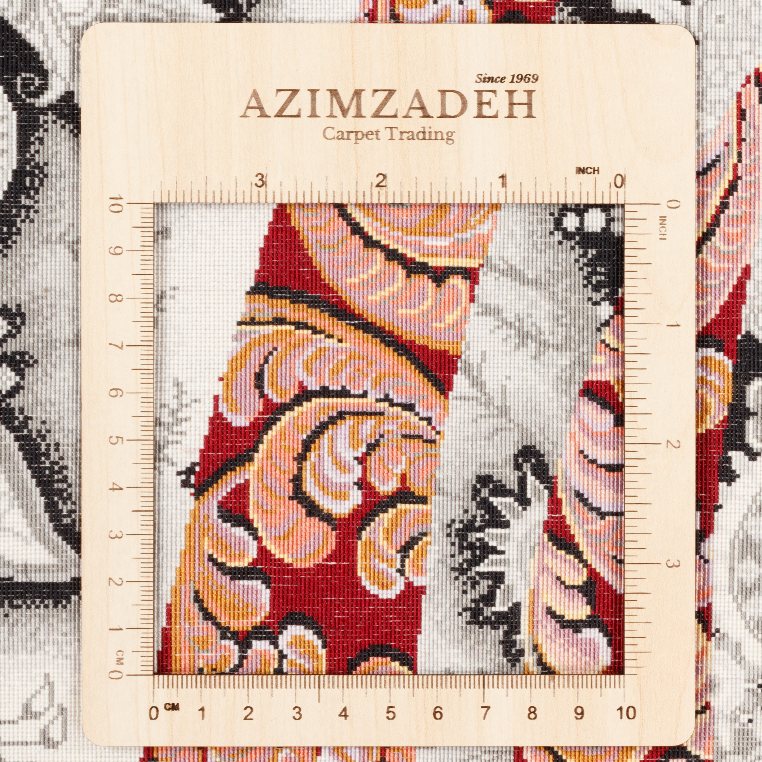 Qom Handmade Carpet — Toranj-dar | Full Silk | 101 × 151 cm | SKU 10100192