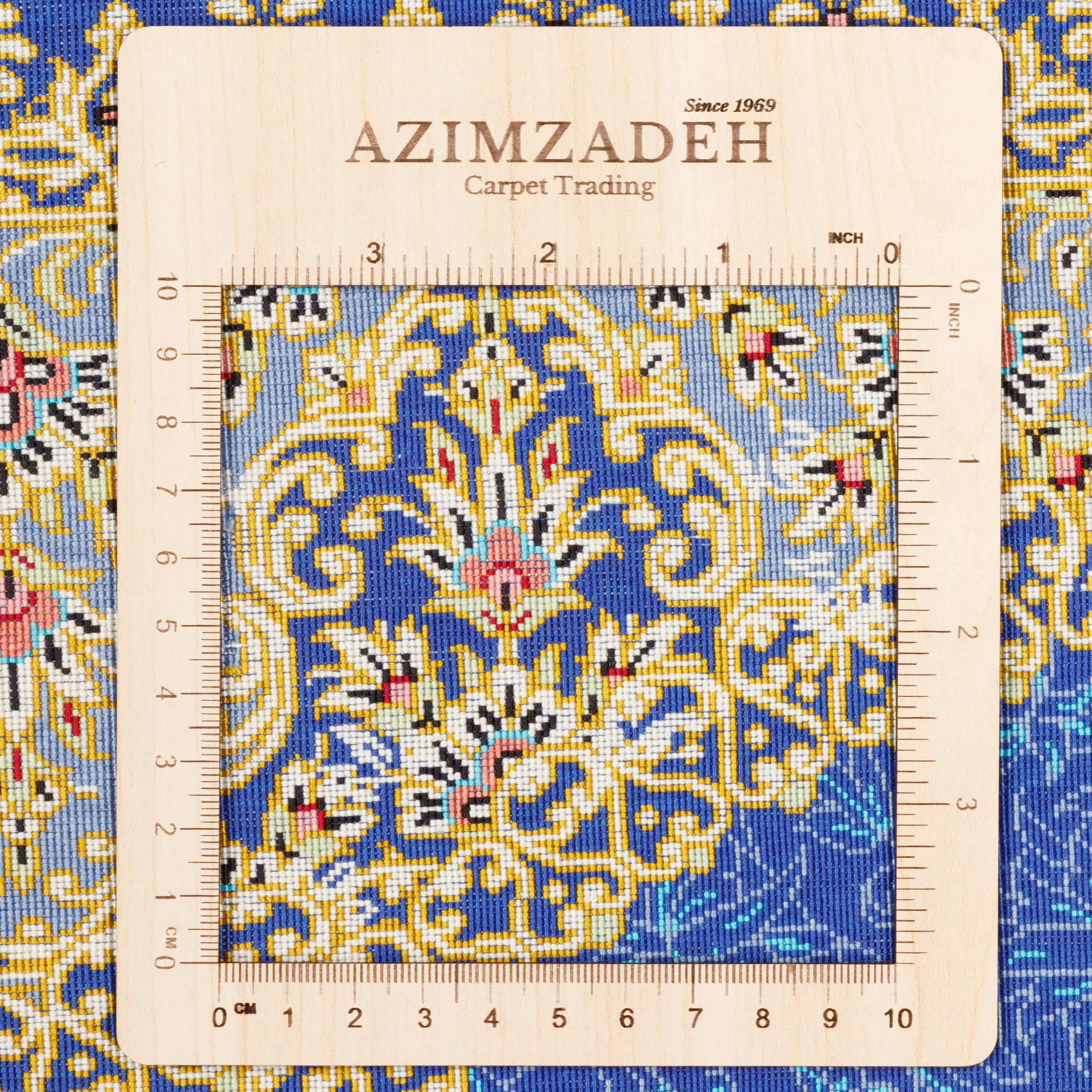 Qom Handmade Carpet — Toranj-dar | Full Silk | 100 × 150 cm | SKU 10100178