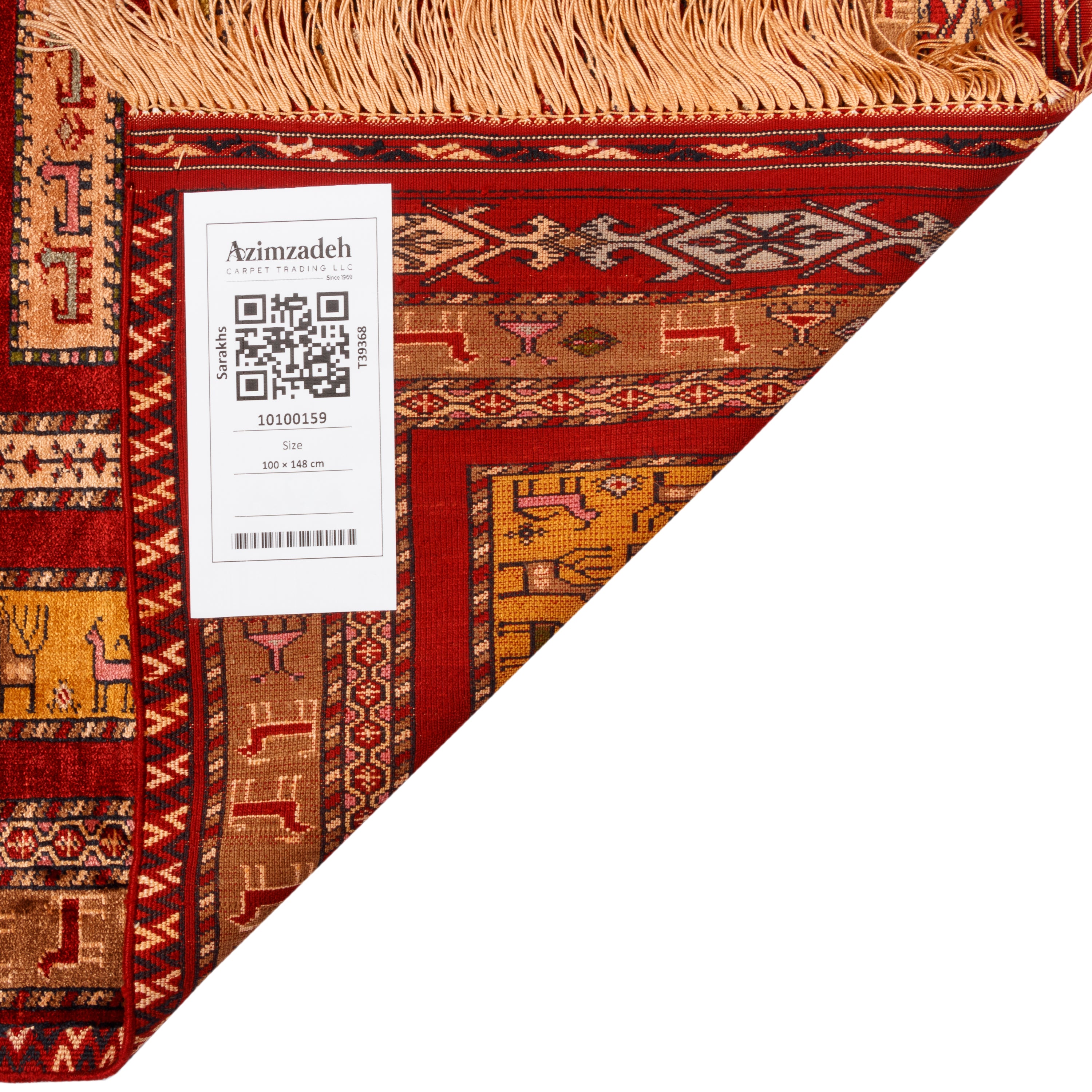 Sarakhs Handmade Carpet — Moharramat | Full Silk | 100 × 148 cm | SKU 10100159