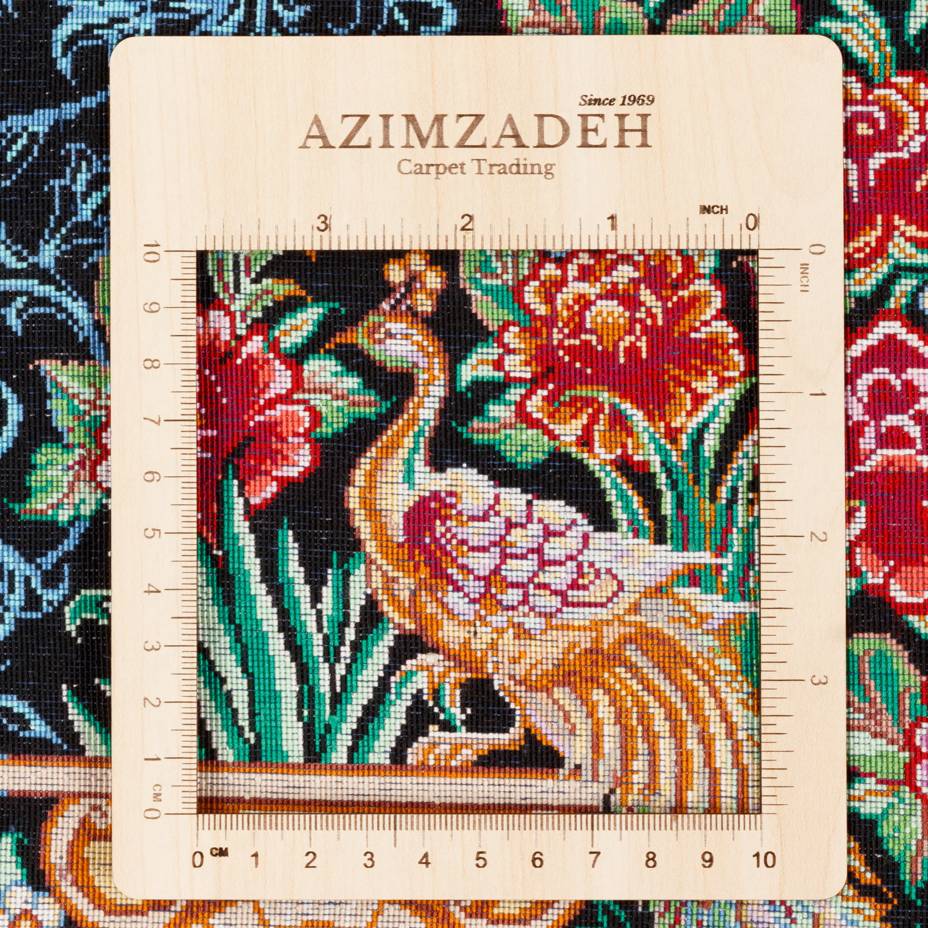 Qom Handmade Carpet — Lachak Toranj | Full Silk | 103 × 154 cm | SKU 10100176