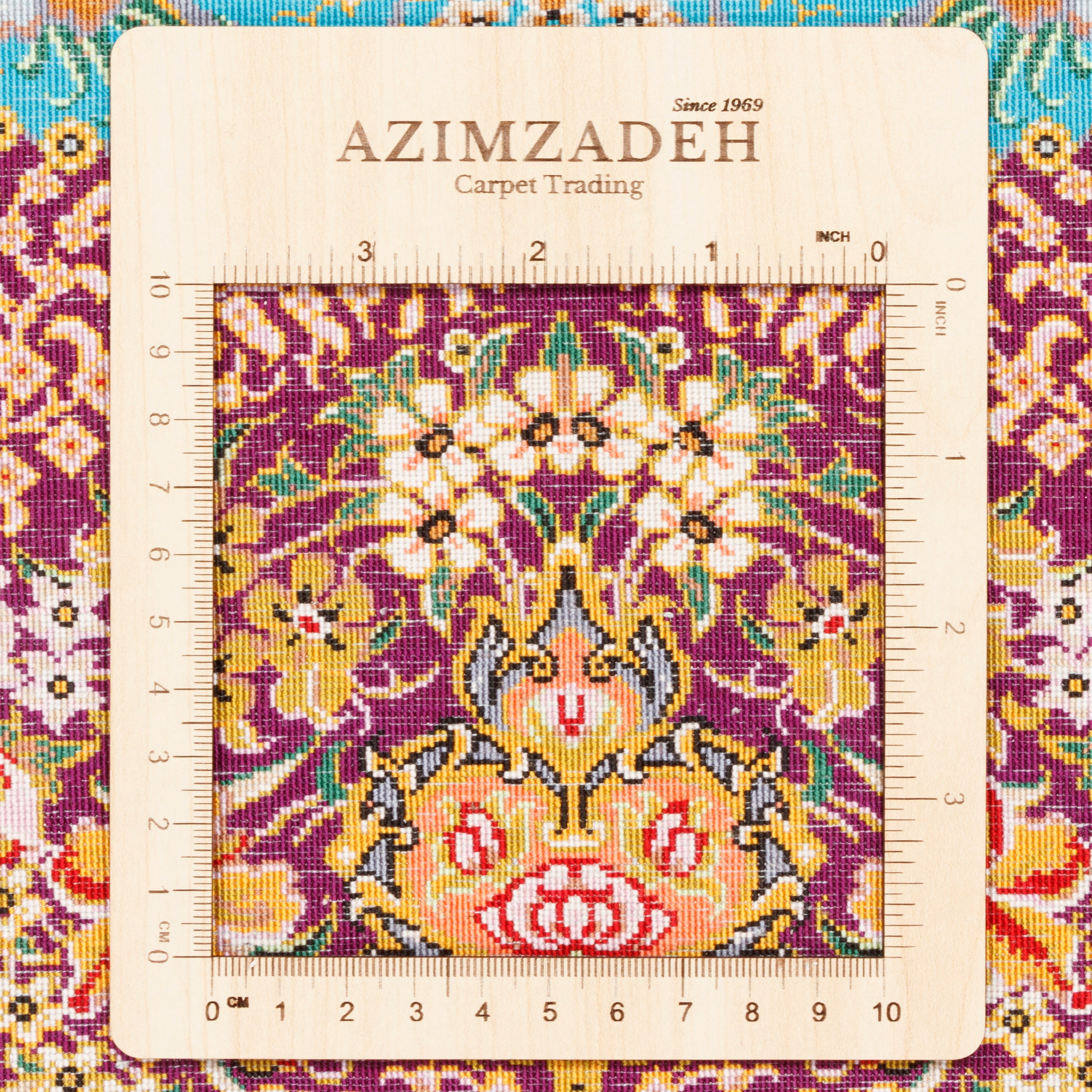 Qom Handmade Carpet — Lachak Toranj | Full Silk | 58 × 89 cm | SKU 10000266