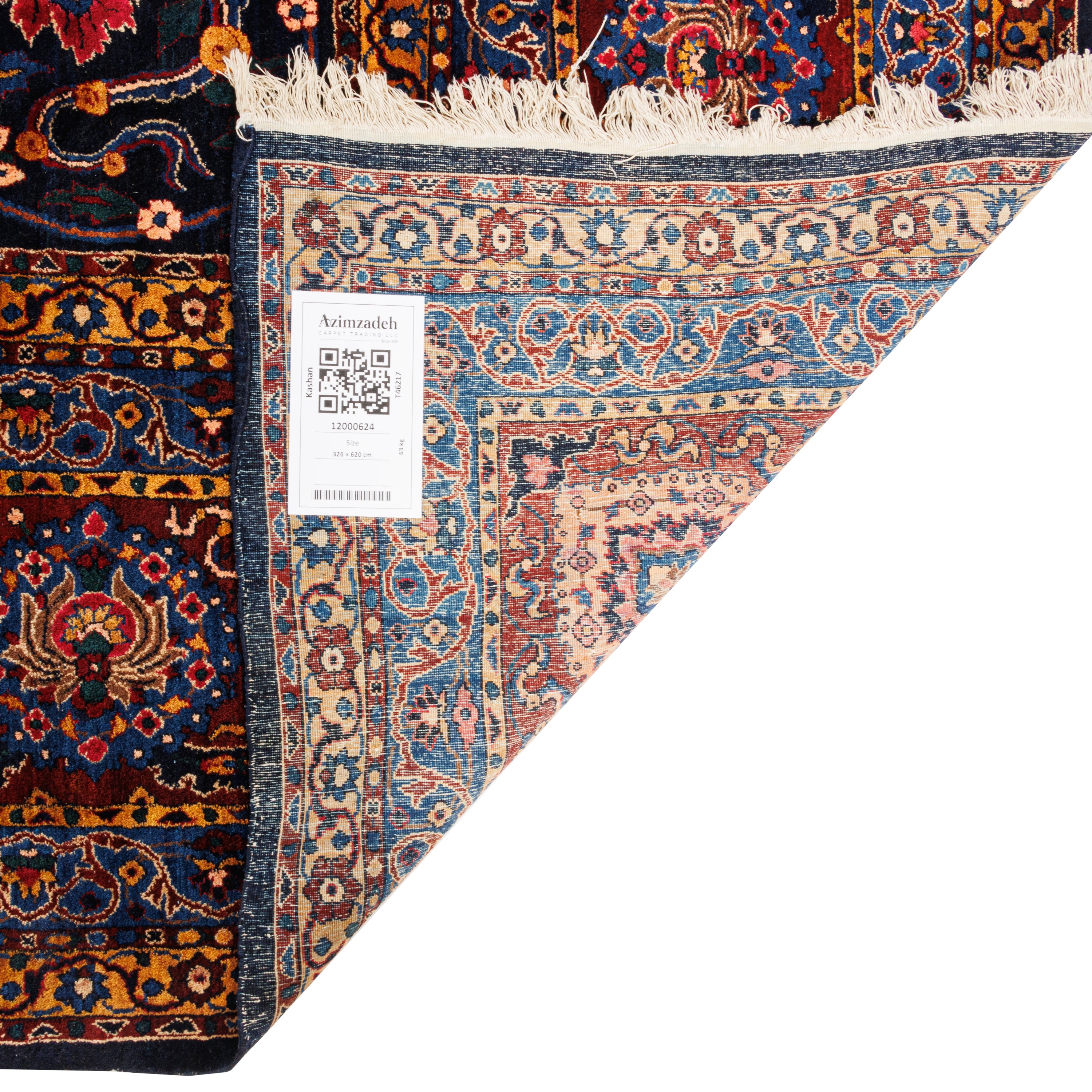 Kashan Handmade Carpet — Afshan | Wool / Cotton Warp | 326 × 620 cm | SKU 12000624