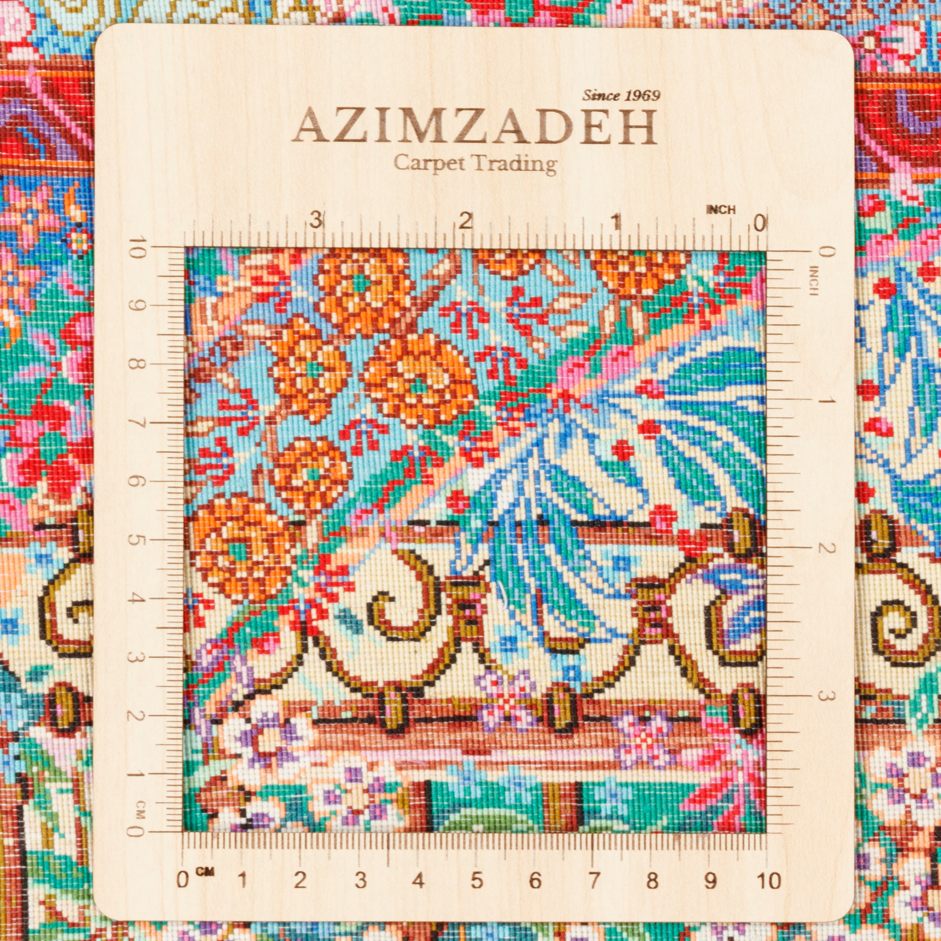 سجادة قم يدوية - ساراسار | حرير بالكامل | 80 × 120 سم | رمز المنتج 10000241