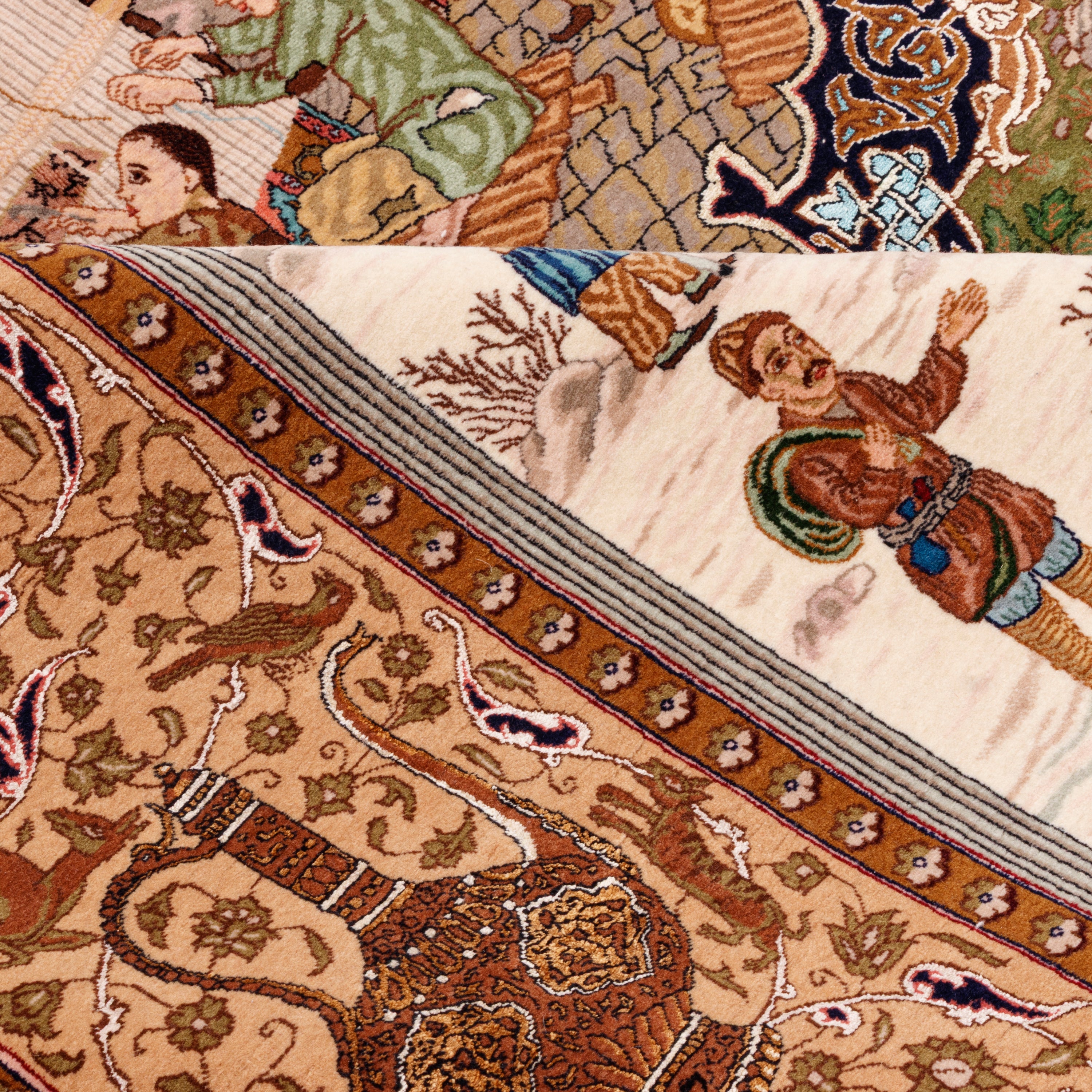 سجادة تبريز يدوية — ساراسار | خيط حرير / سدى حرير | 207 × 312 سم | رمز المنتج 10600093