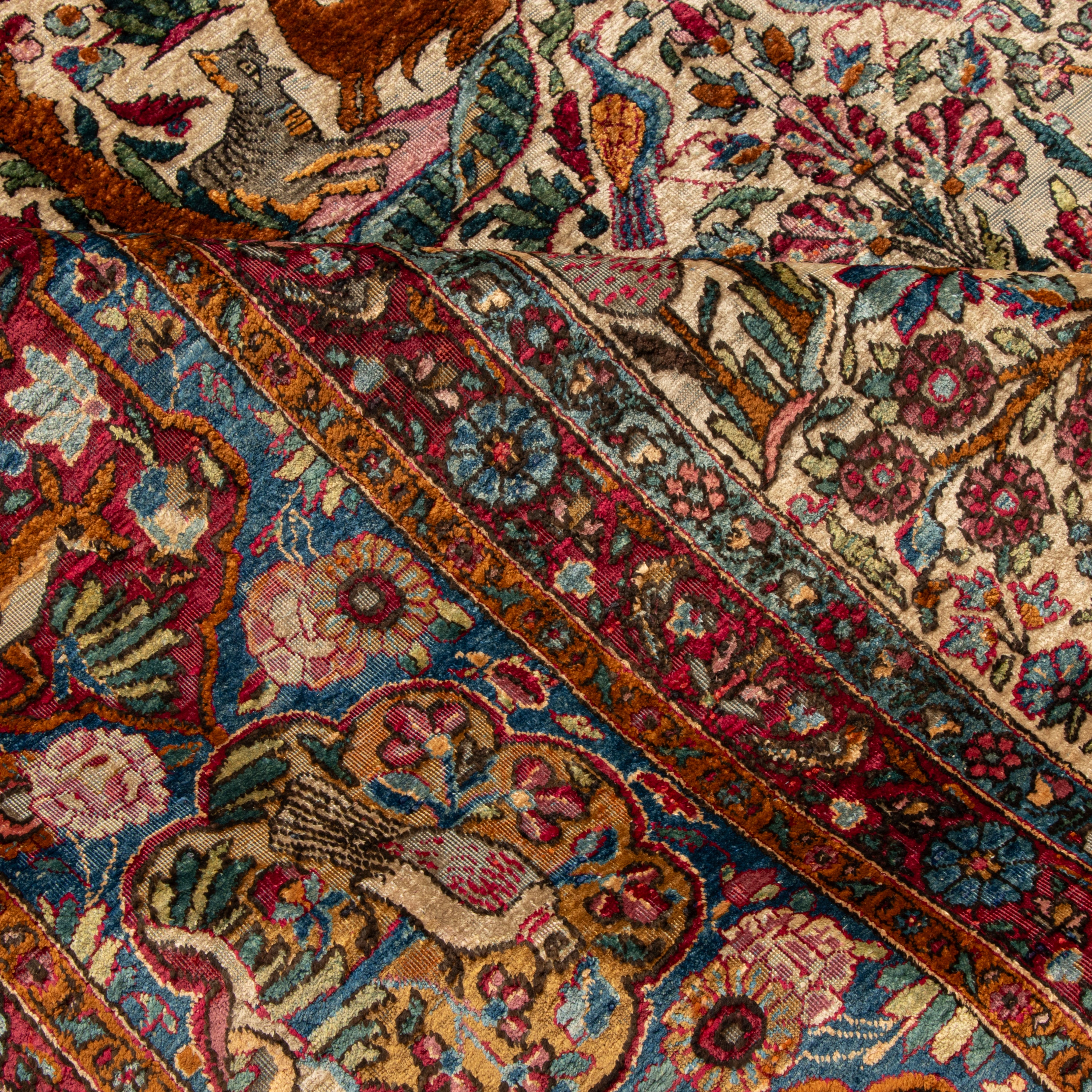 Kashan Handmade Carpet — Sarasar | Full Silk (Suf) | 200 × 308 cm | SKU 10600100