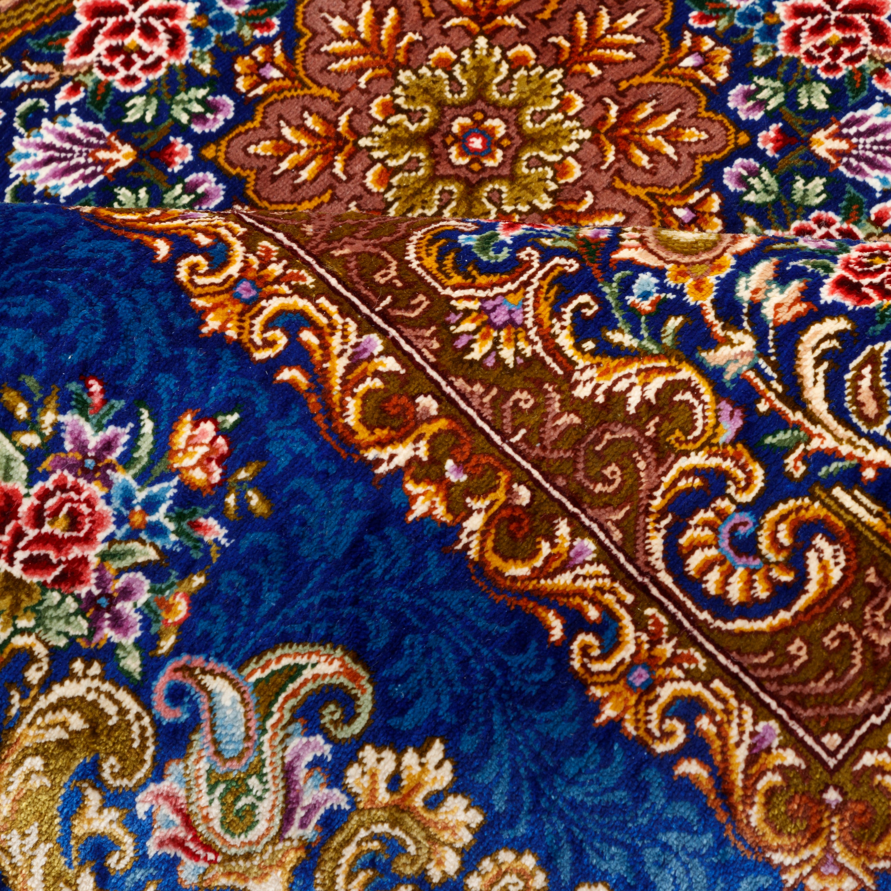 Qom Handmade Carpet — Lachak Toranj | Full Silk | 80 × 125 cm | SKU 10100242
