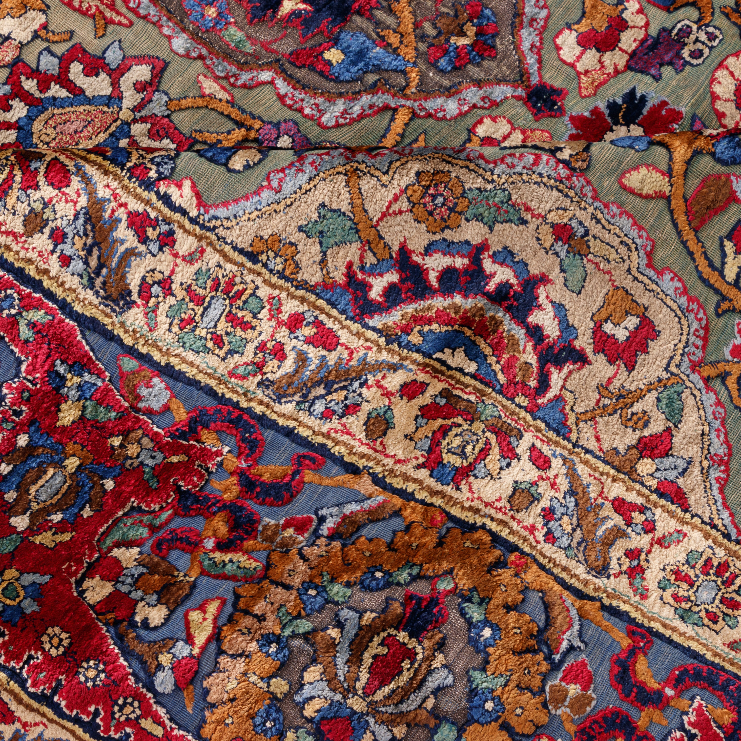 Kashan Handmade Carpet — Afshan | Full Silk (Suf) | 195 × 295 cm | SKU 10500099