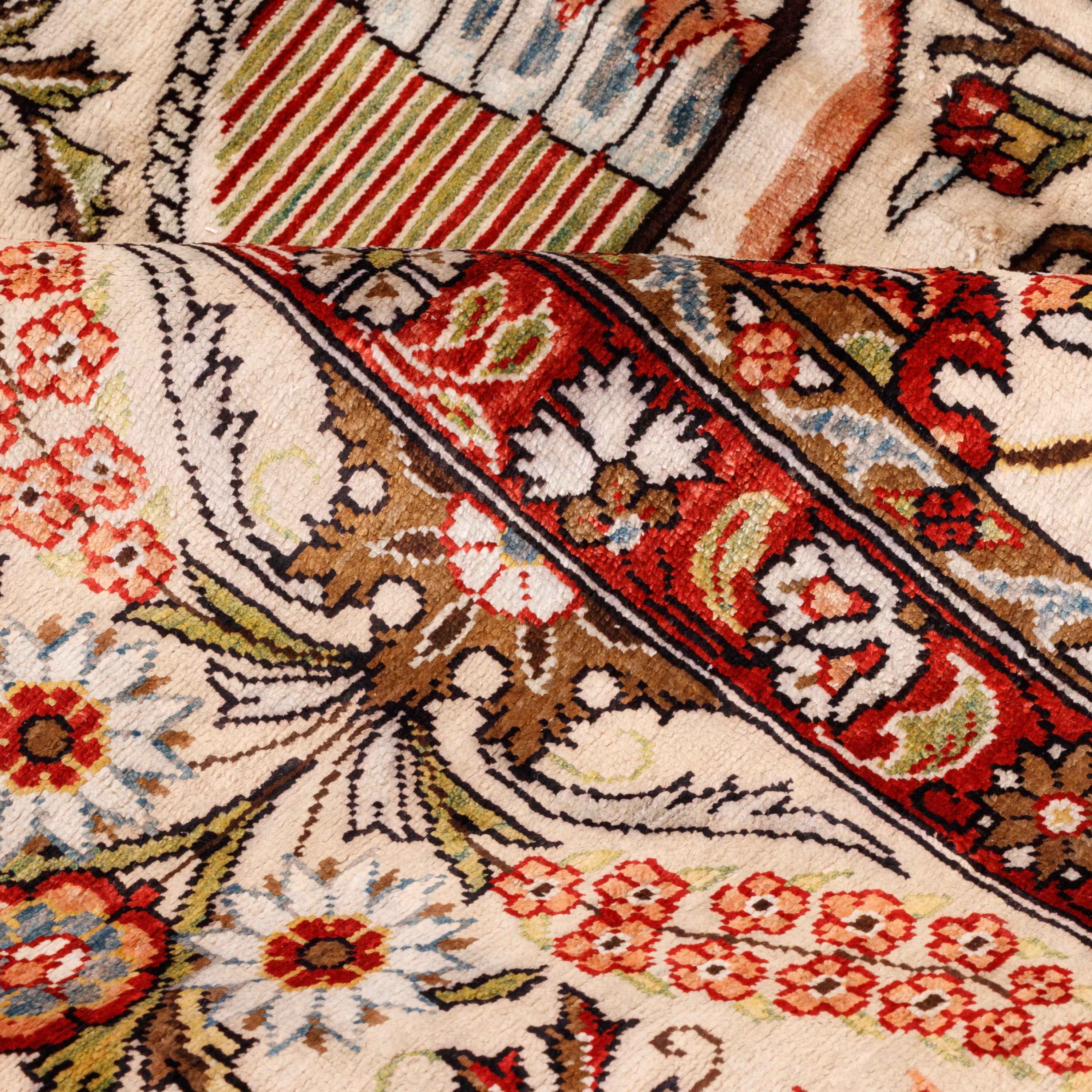 Qom Handmade Carpet — Sarasar | Full Silk | 160 × 235 cm | SKU 10300047