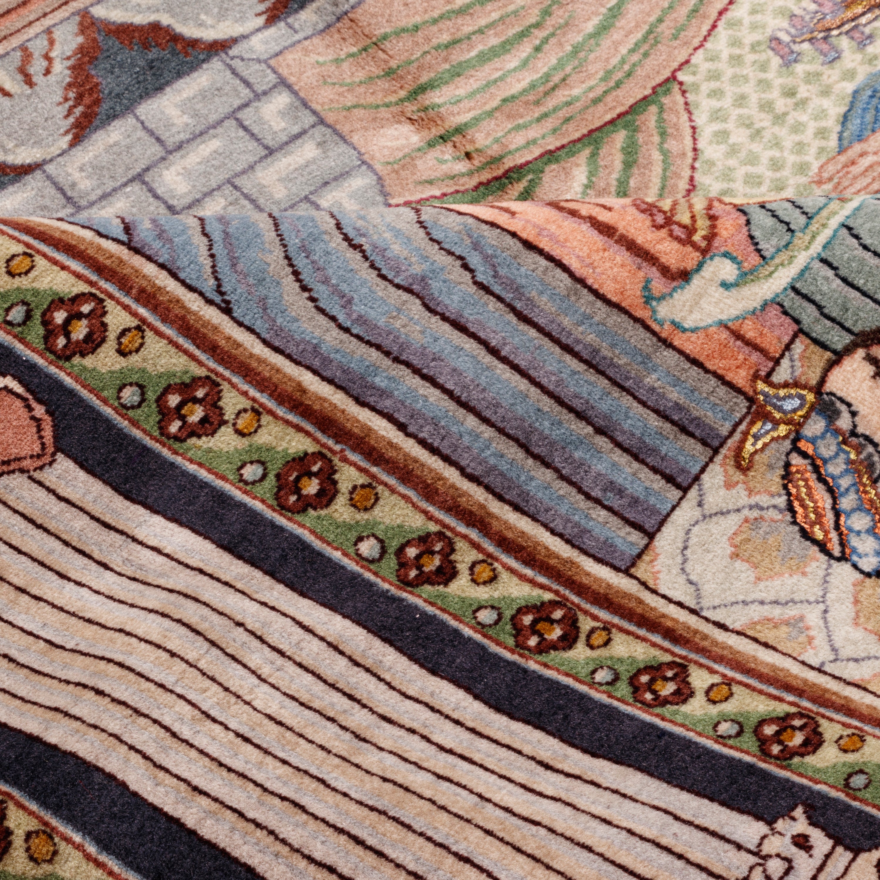 سجادة تبريز يدوية — ساراسار | خيط حرير / سدى حرير | 175 × 255 سم | رمز المنتج 10400088