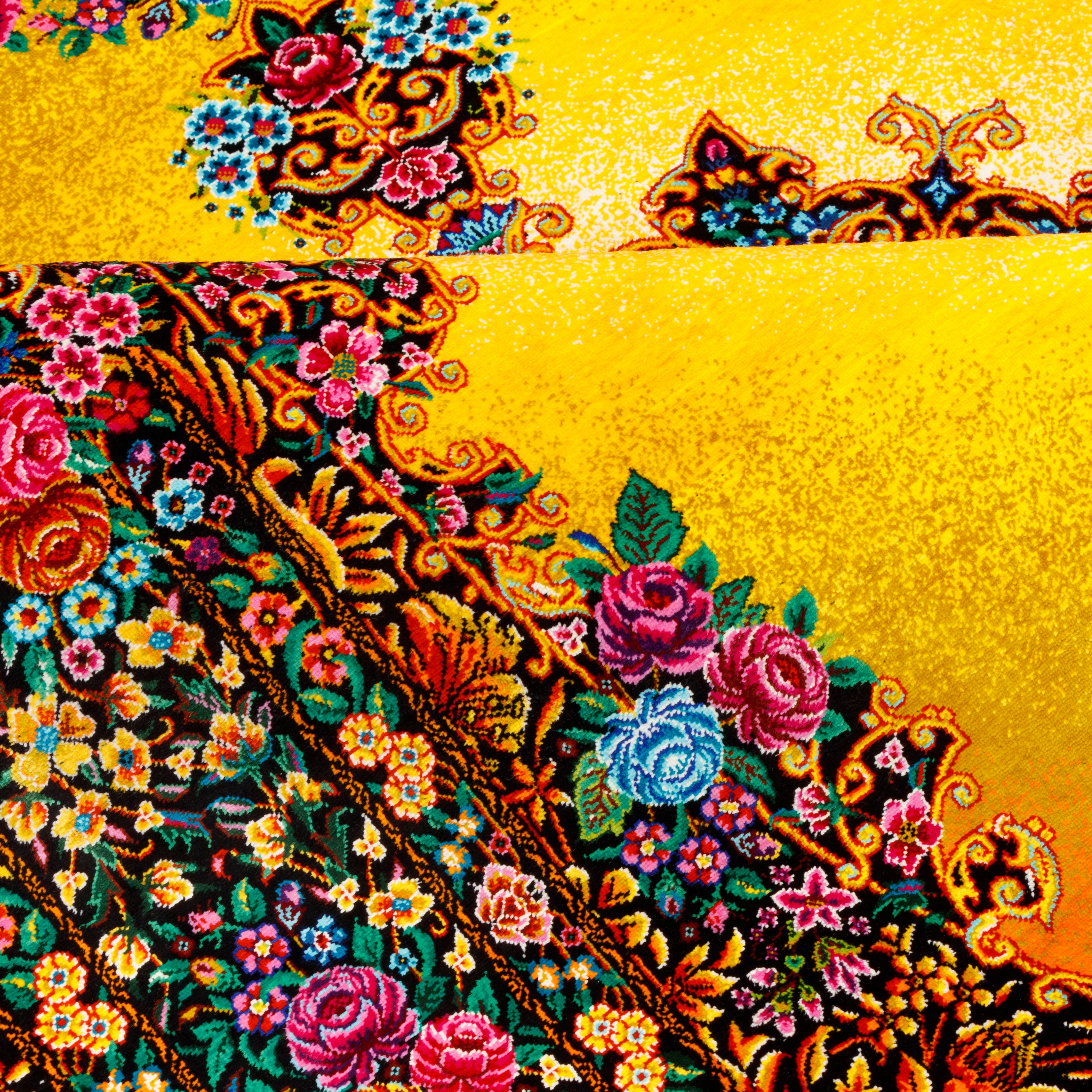 سجاد قم اليدوي - كاف سادة | حرير كامل | 100 × 152 سم | SKU 10100209