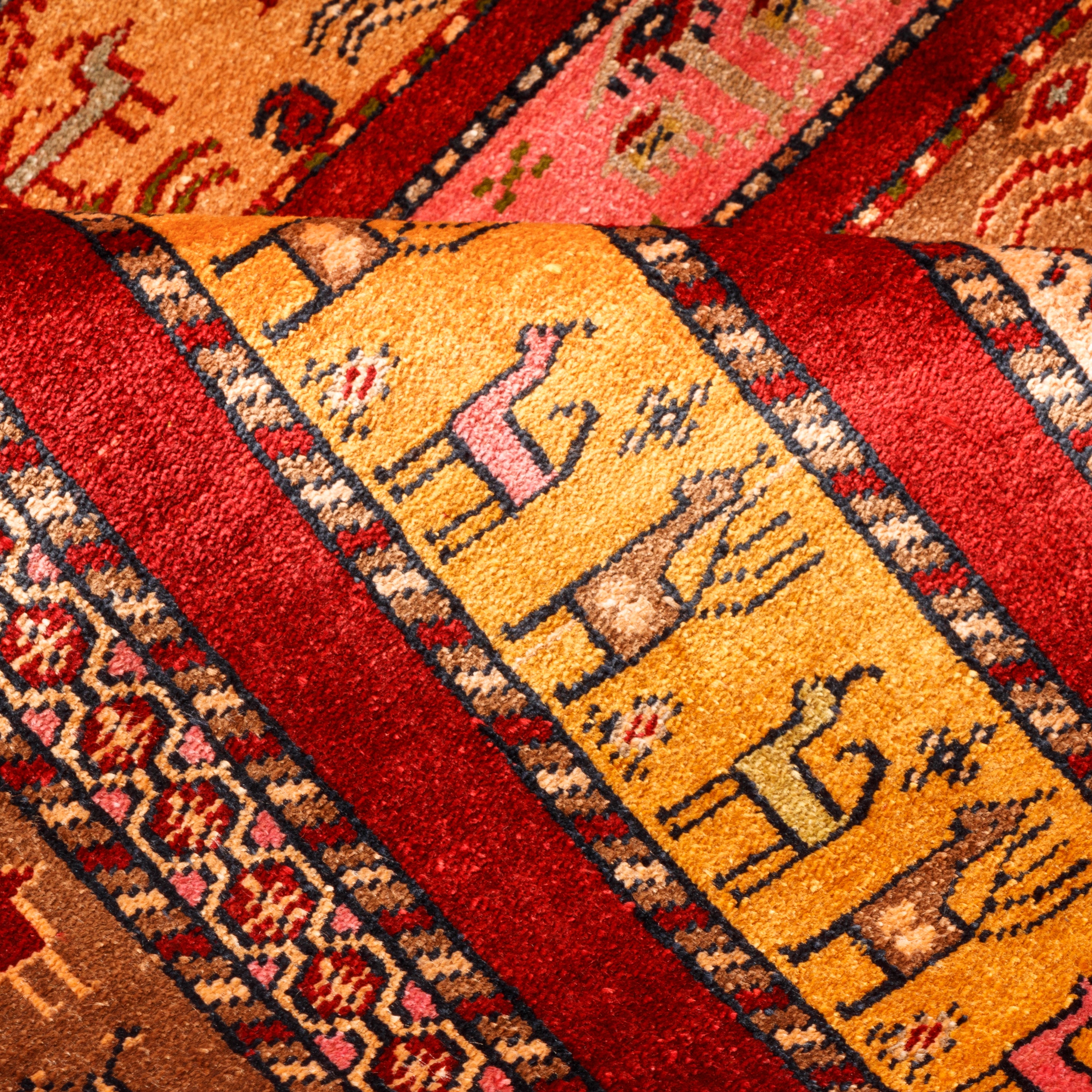 Sarakhs Handmade Carpet — Moharramat | Full Silk | 100 × 148 cm | SKU 10100159