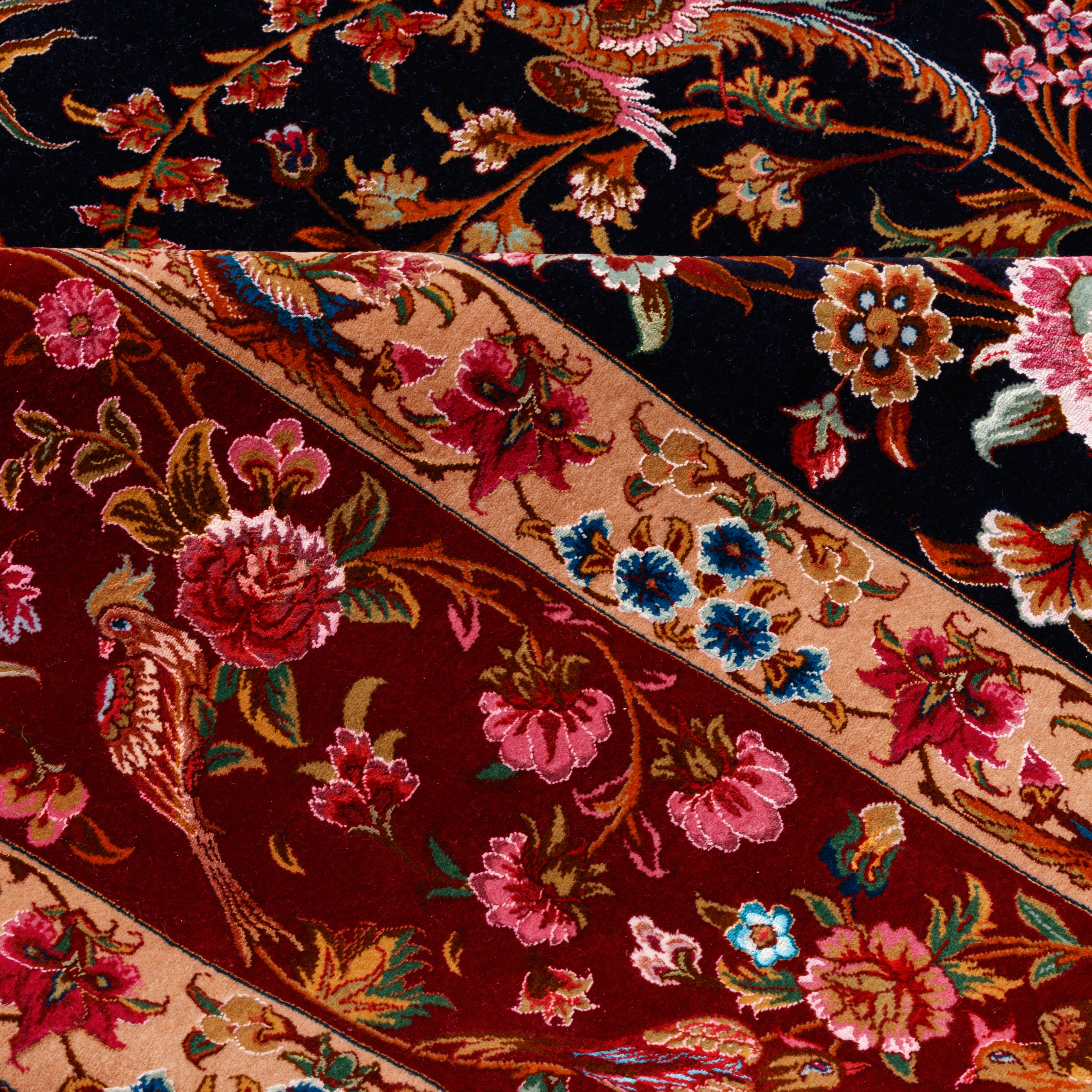 سجادة تبريز يدوية — ساراسار | خيوط حريرية / سدى حريري | 200 × 320 سم | رمز المنتج 10600105