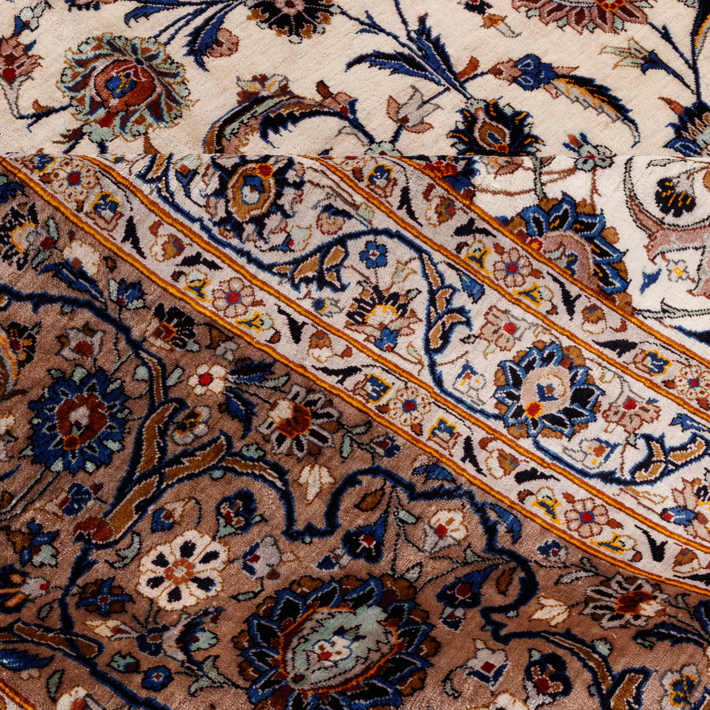 Kashan Handmade Carpet — Lachak Toranj | Full Silk | 303 × 430 cm | SKU 11300114