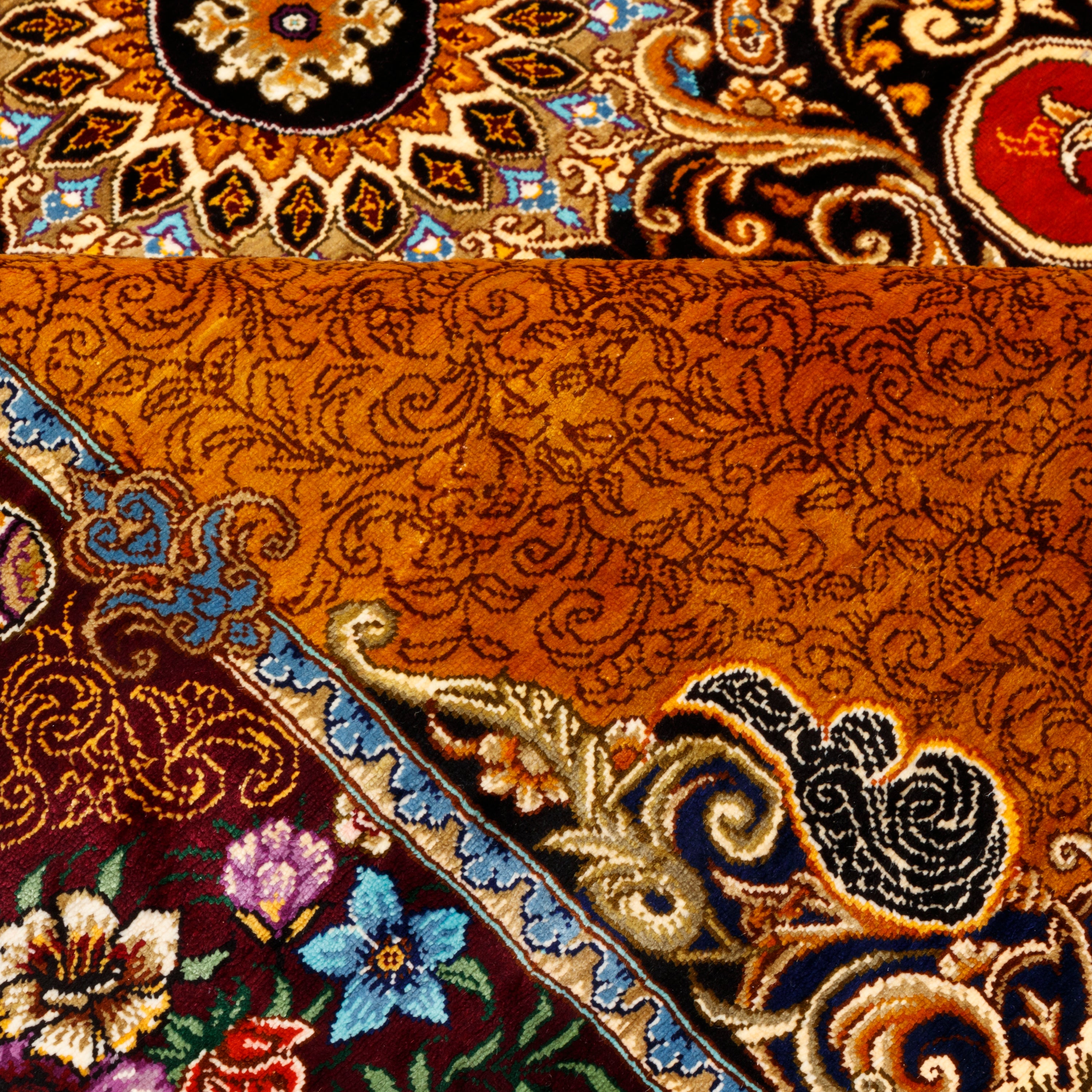 Qom Handmade Carpet — Lachak Toranj | Full Silk | 100 × 147 cm | SKU 10100193
