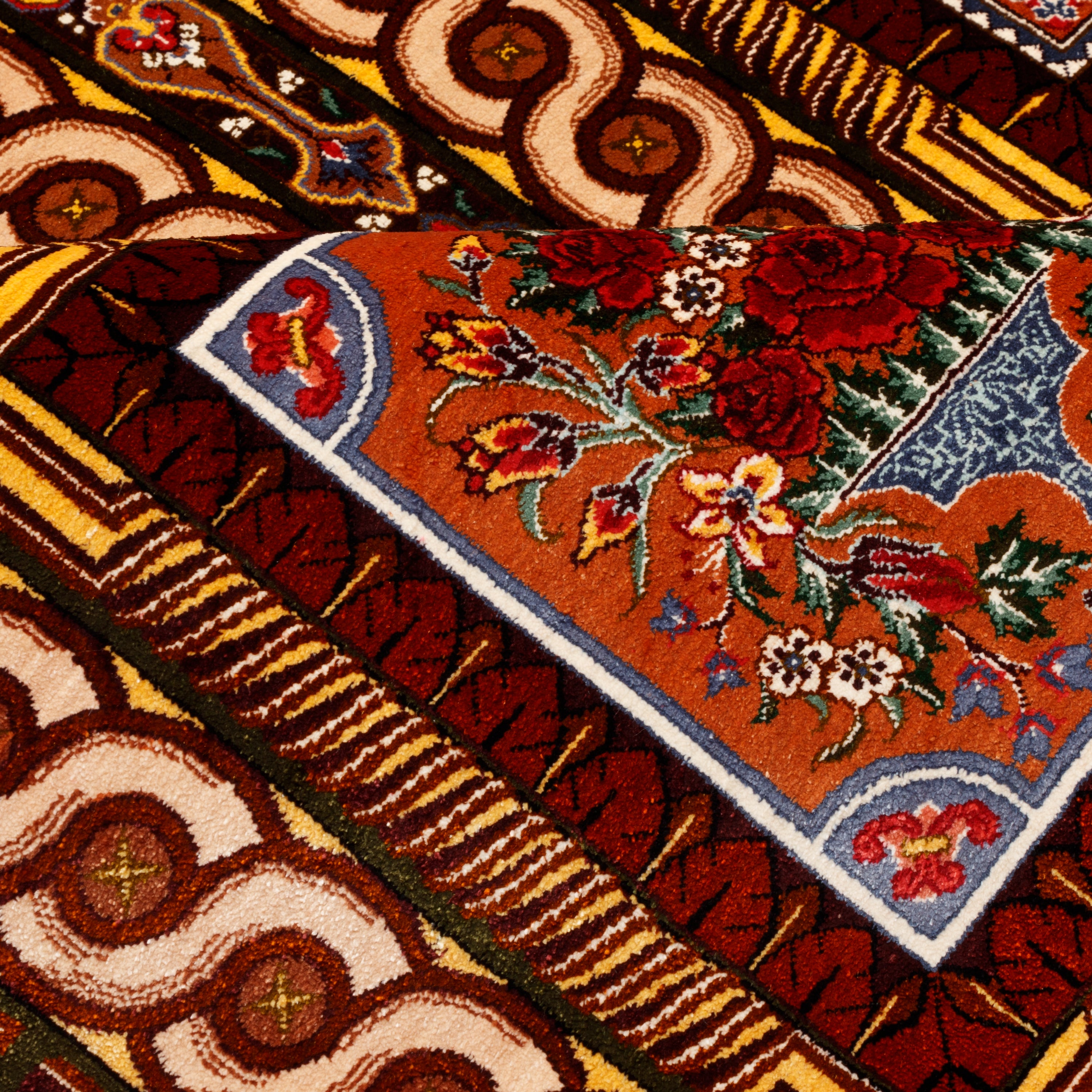 Qom Handmade Carpet — Ghabi | Full Silk | 101 × 153 cm | SKU 10100180