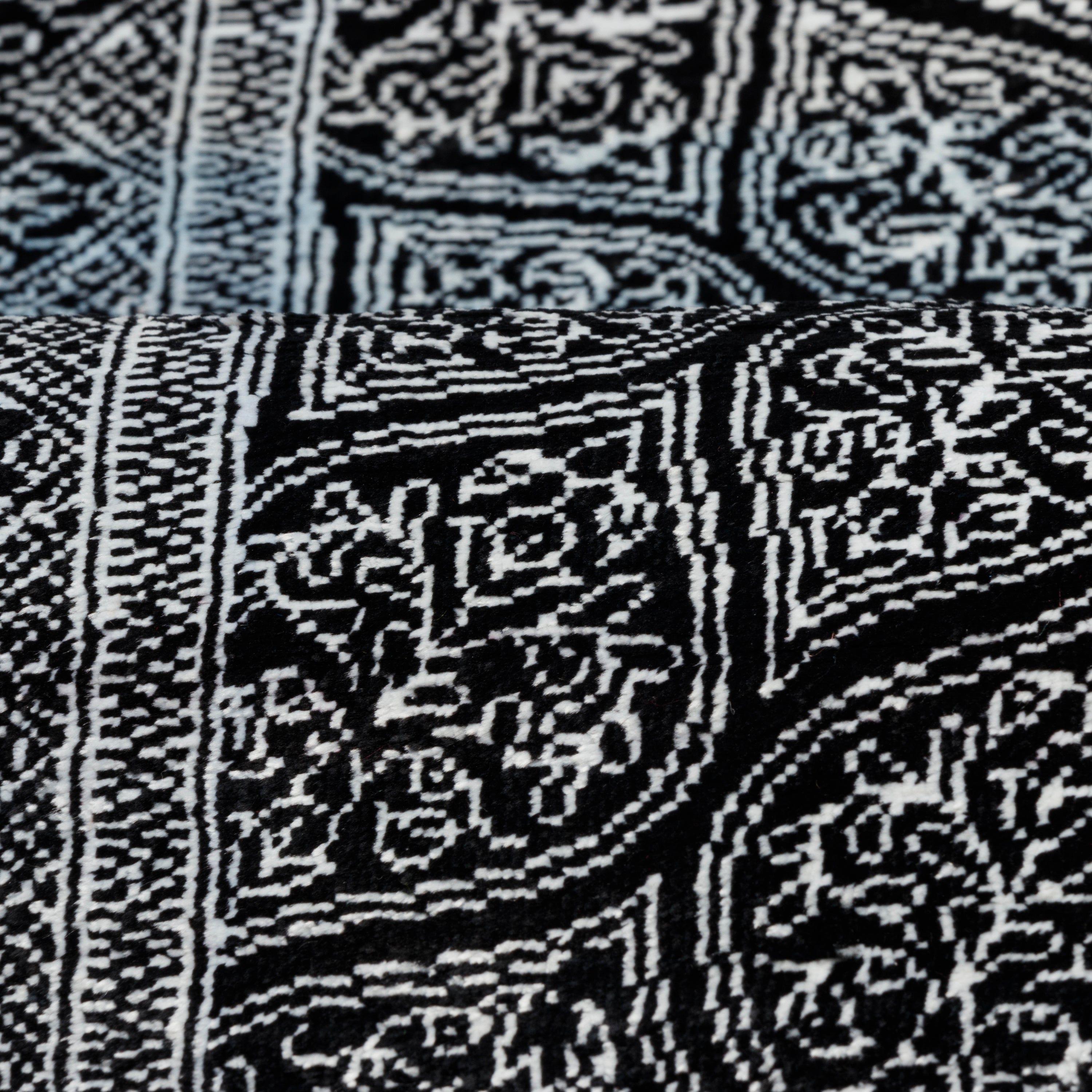 Qom Handmade Carpet — Gonbadi | Full Silk | 60 × 90 cm | SKU 10000261