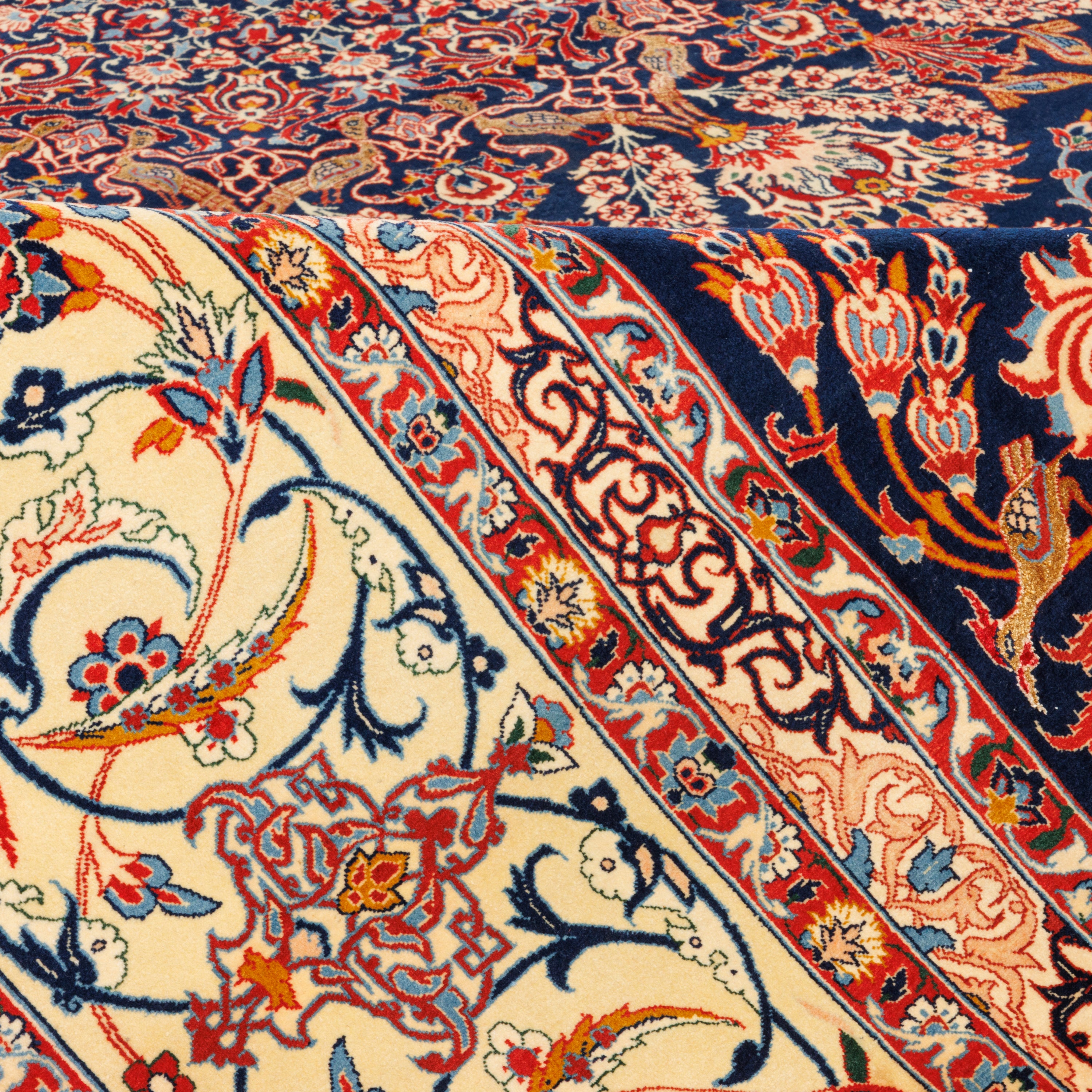 Isfahan Handmade Carpet — Lachak Toranj | Silk Pile / Silk Warp | 322 × 441 cm | SKU 11400618
