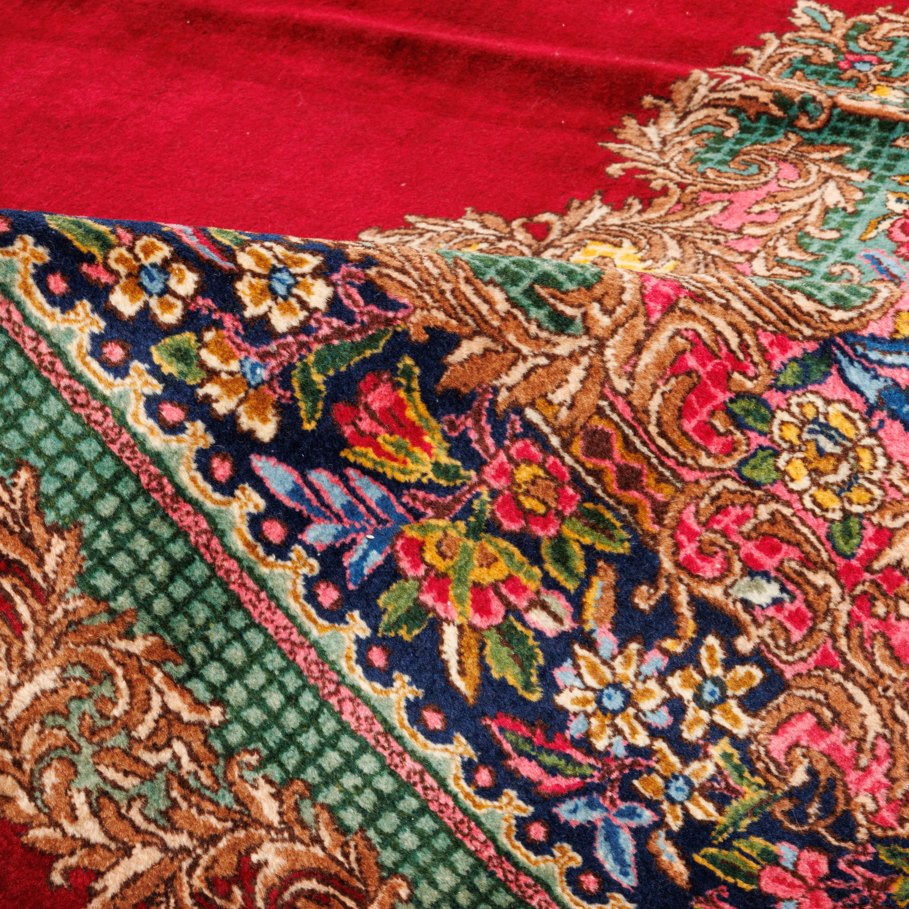 Kerman Handmade Carpet — Kaf Sadeh | Wool / Cotton Warp | 410 × 493 cm | SKU 12000622