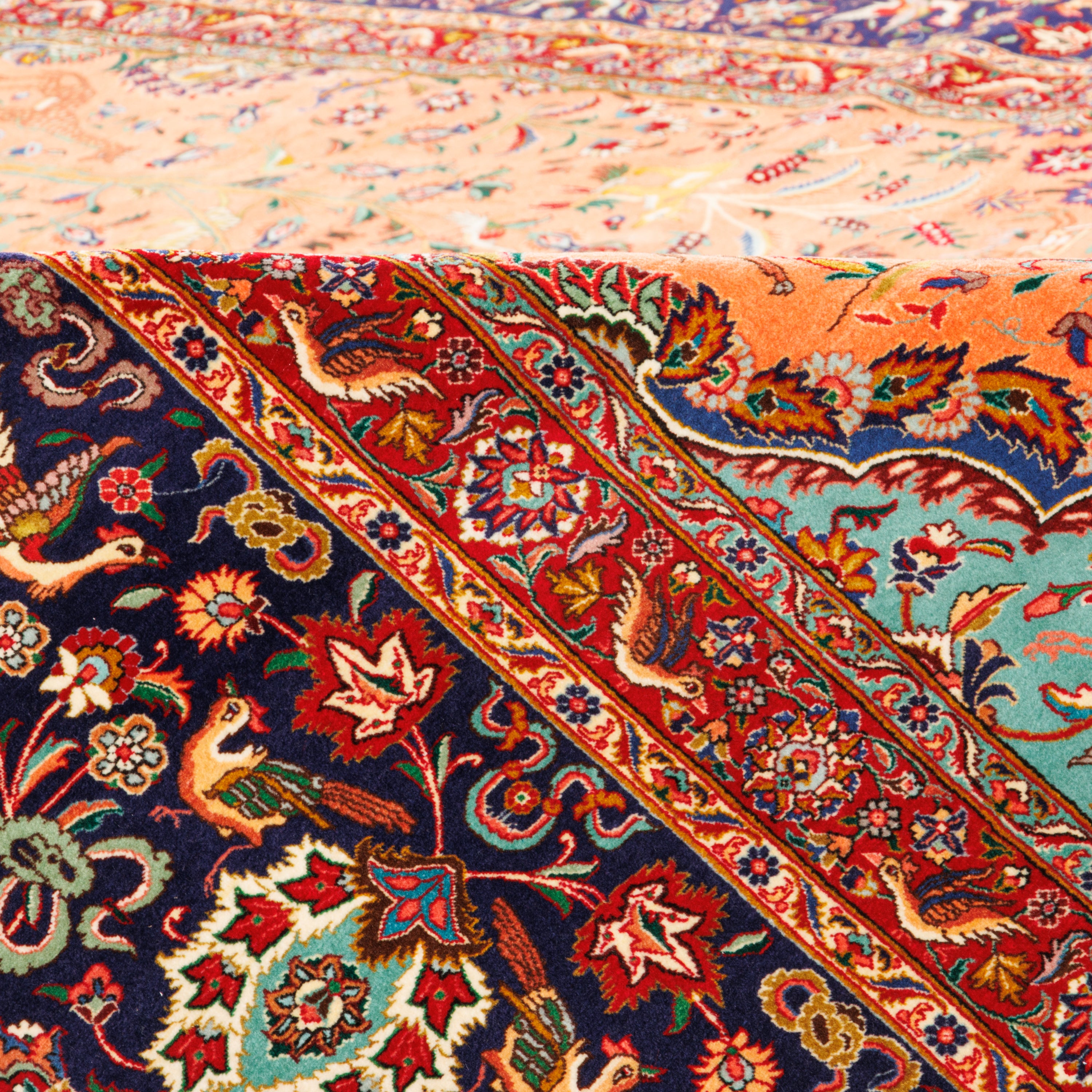 Tabriz Handmade Carpet — Lachak Toranj | Wool / Silk Warp | 405 × 591 cm | SKU 12300718