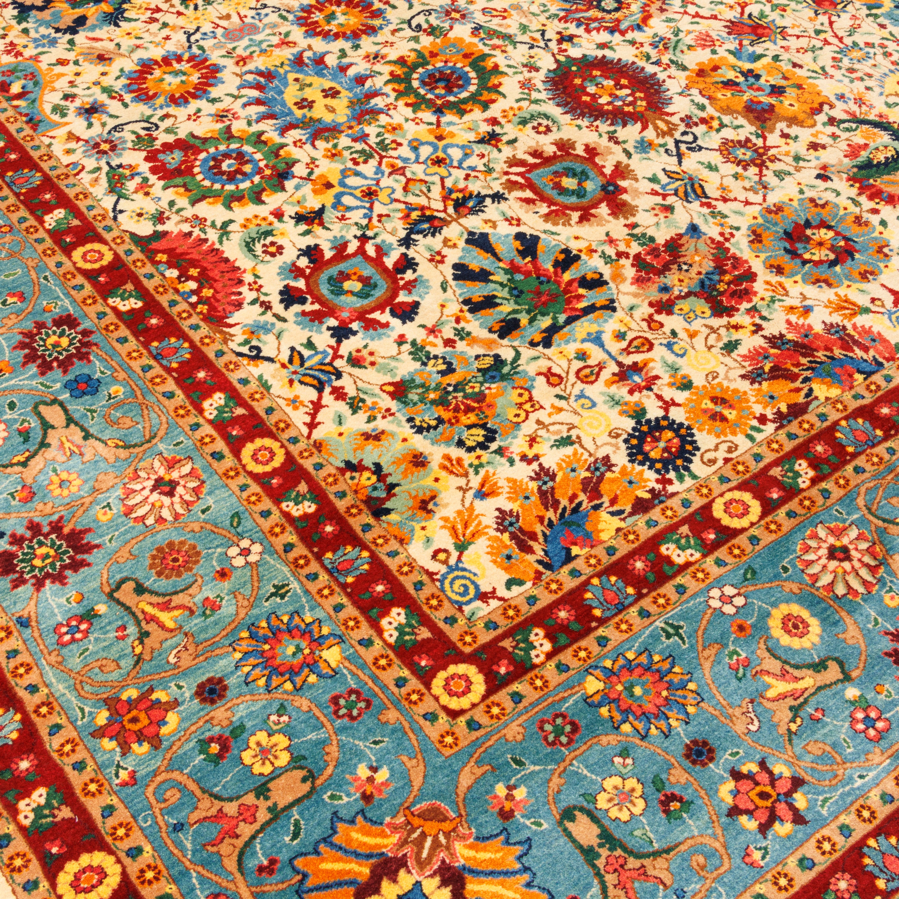 Varamin Handmade Carpet — Afshan | Wool / Cotton Warp | 365 × 485 cm | SKU 11700696