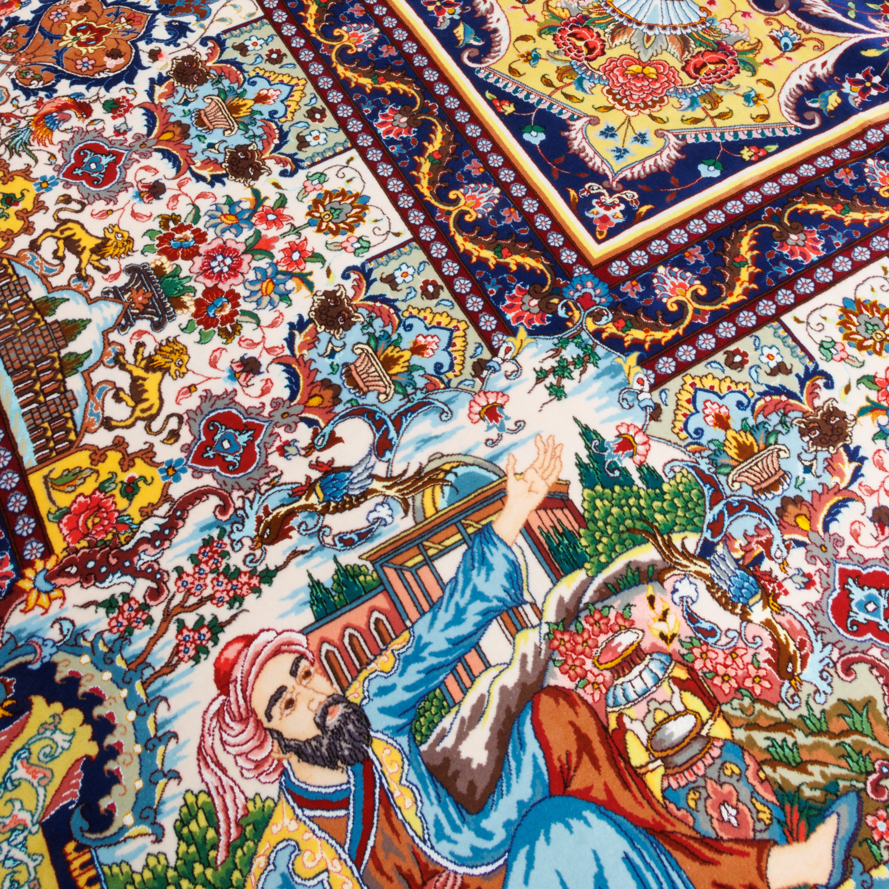 سجادة تبريز يدوية — طرحة ترنج | خيط الحرير / سداة الحرير | 503 × 804 سم | رمز المنتج 14000759