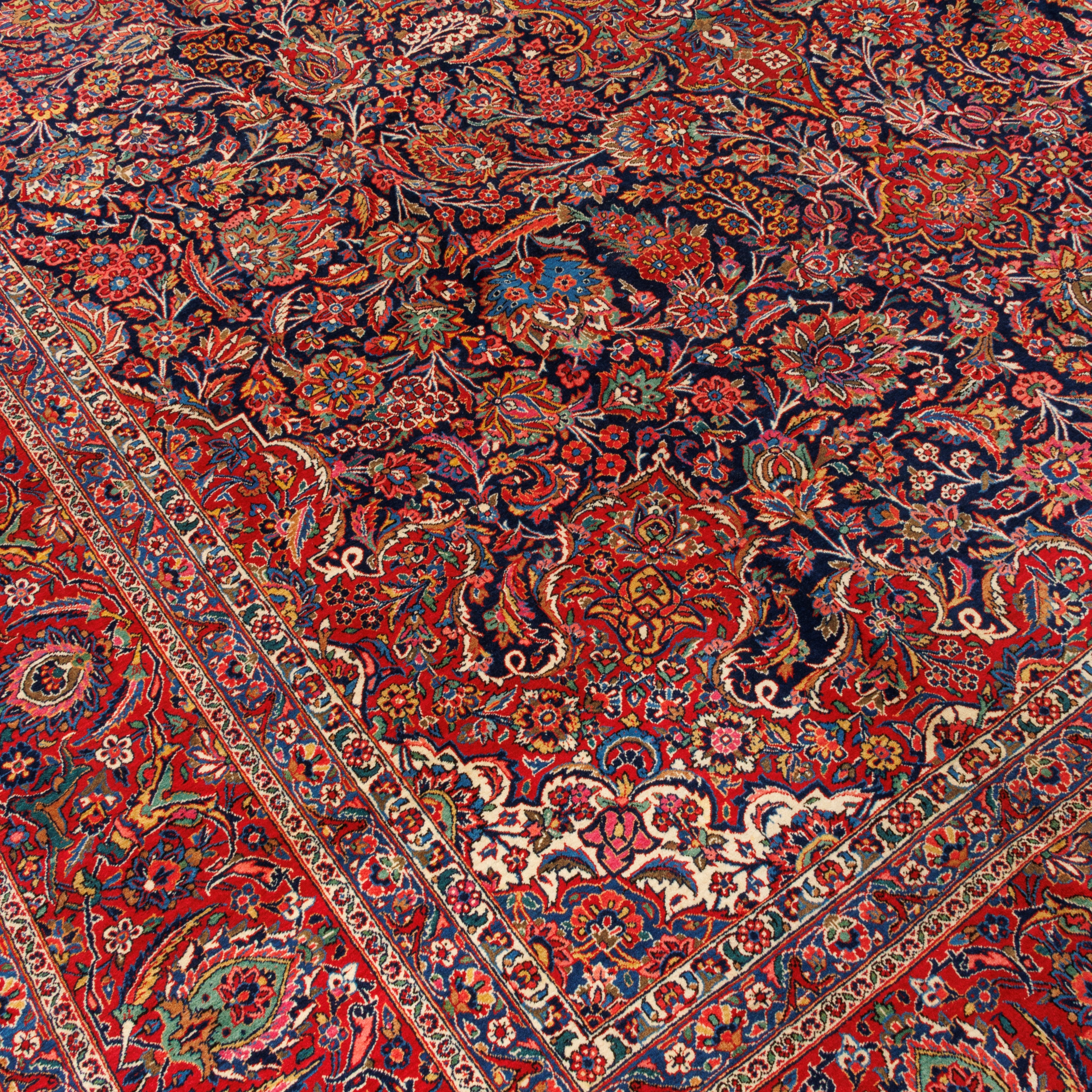 Kashan Handmade Carpet — Lachak Toranj | Wool / Cotton Warp | 335 × 503 cm | SKU 11600625