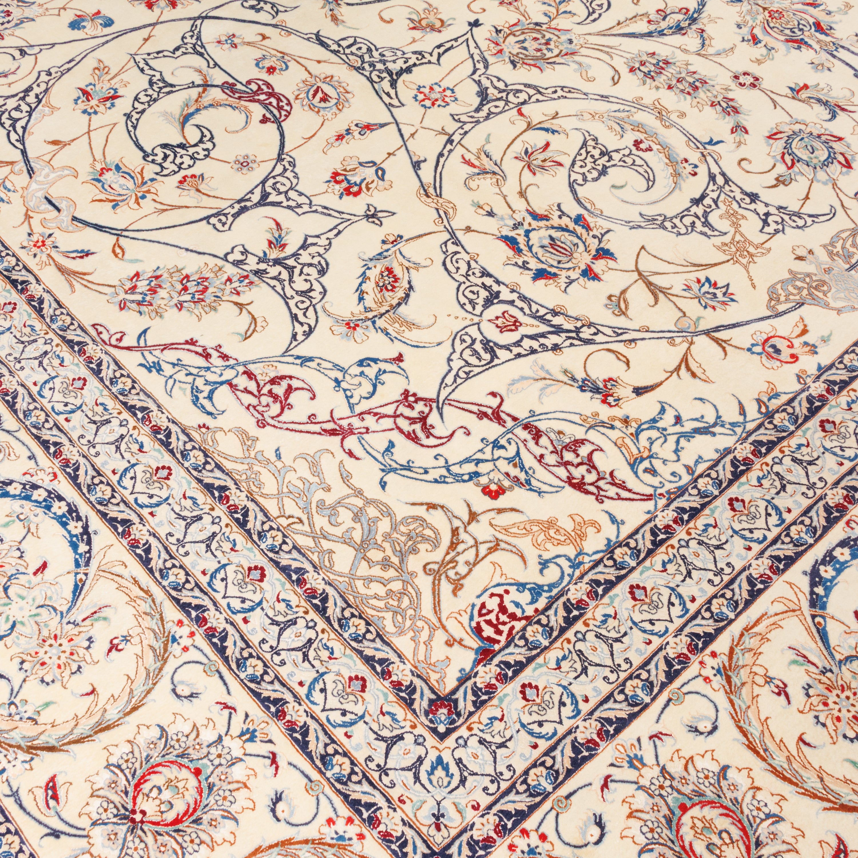 Nain Handmade Carpet — Toranj-dar | Silk Pile / Cotton Warp | 400 × 559 cm | SKU 12200717