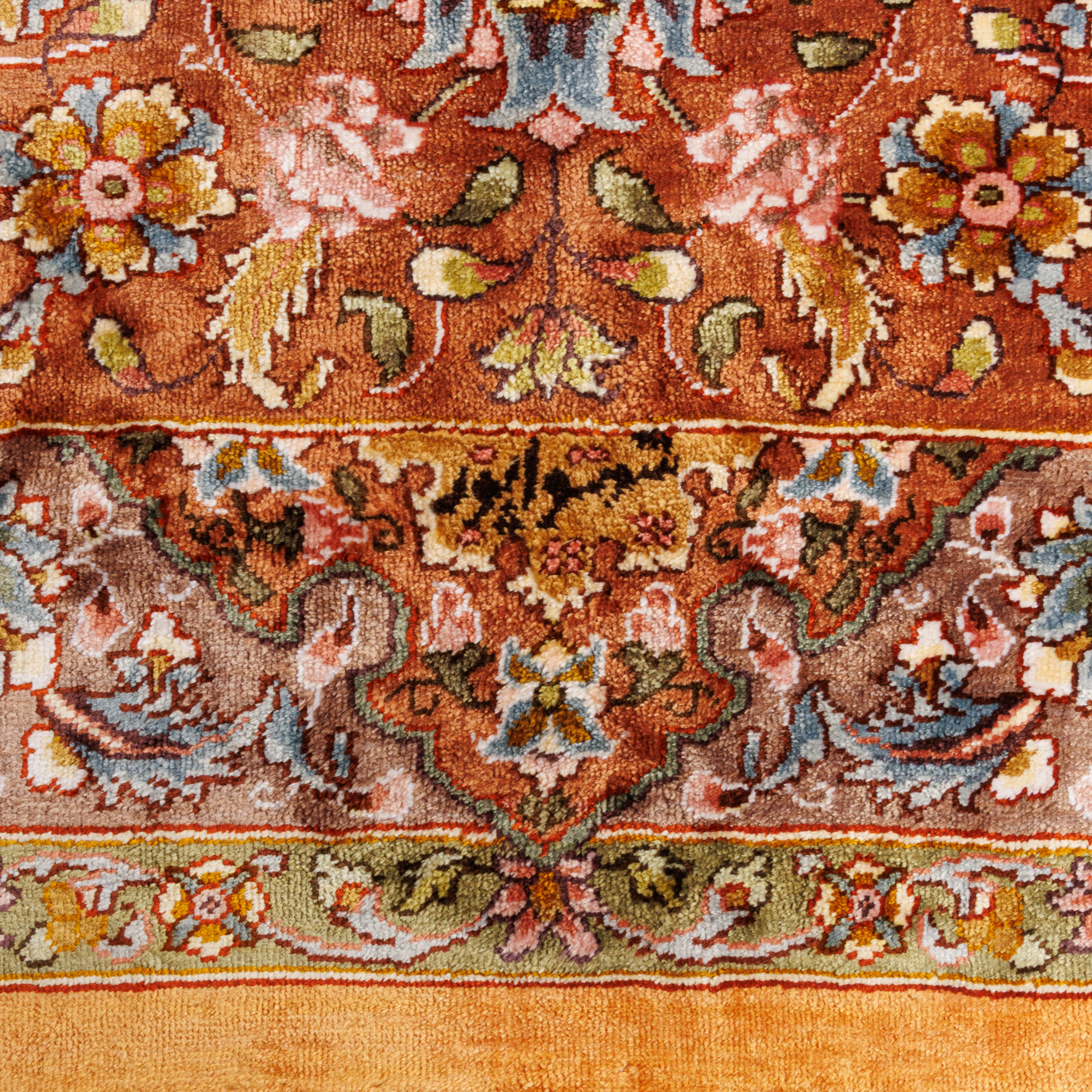 Tabriz Handmade Carpet — Lachak Toranj | Full Silk | 394 × 584 cm | SKU 12300723