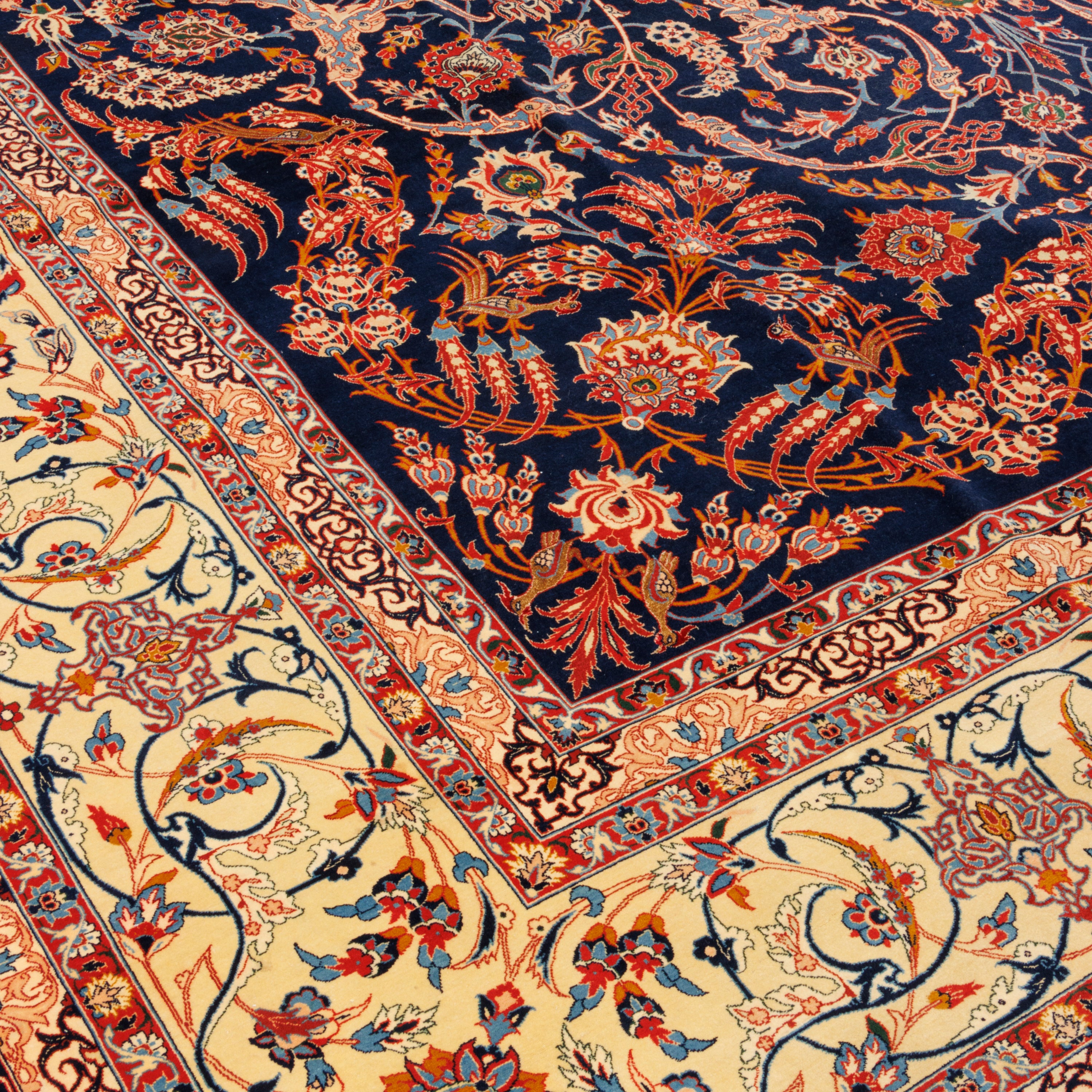 Isfahan Handmade Carpet — Lachak Toranj | Silk Pile / Silk Warp | 322 × 441 cm | SKU 11400618