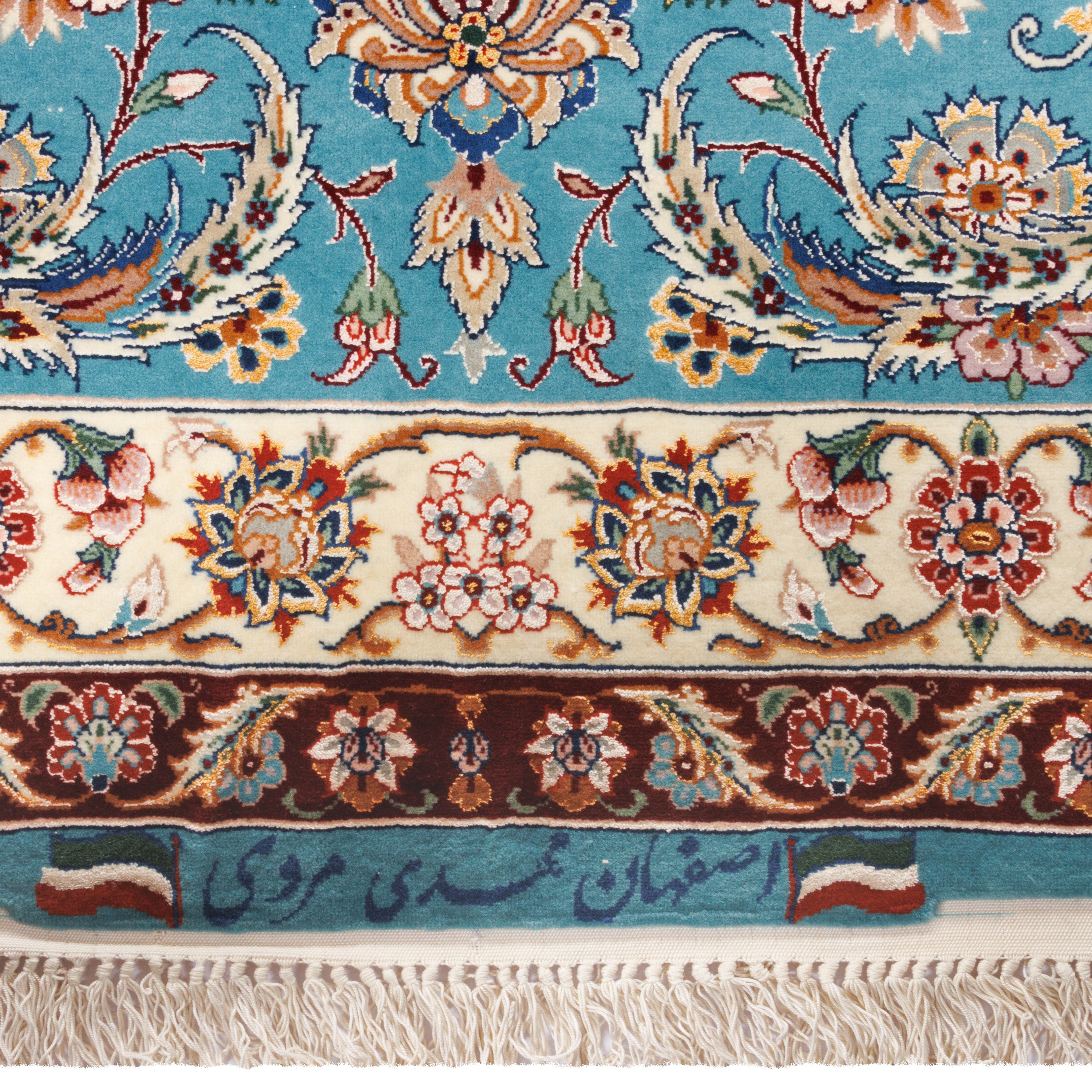 Isfahan Handmade Carpet — Lachak Toranj | Silk Pile / Silk Warp | 403 × 617 cm | SKU 12400725