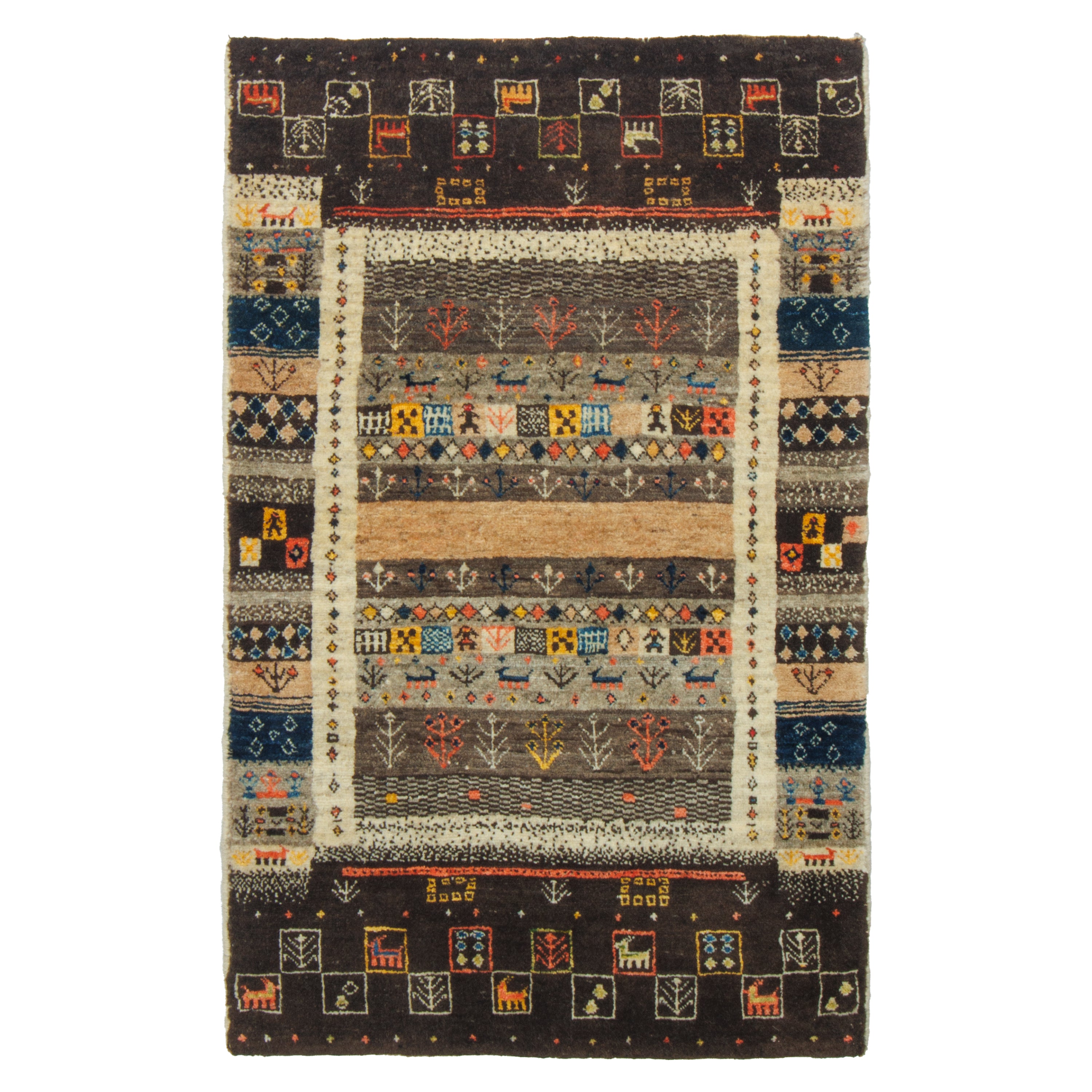 Shiraz Handmade Gabbeh — Moharramat | Full Wool | 83 × 133 cm | SKU 50101357