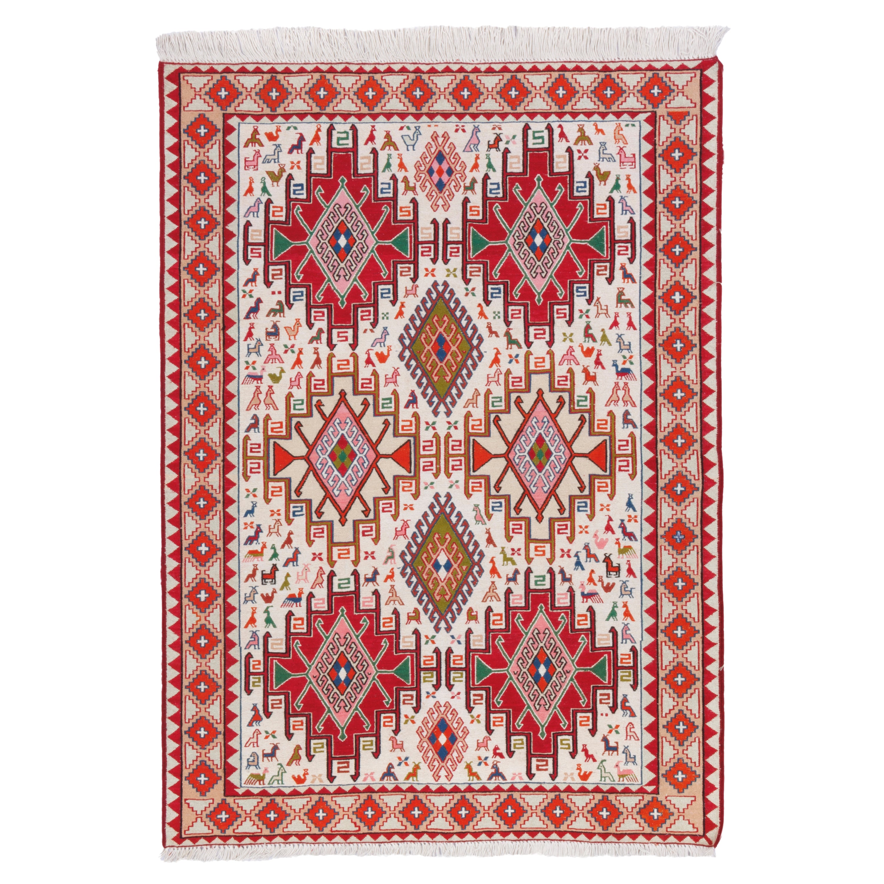 Sirjan Handmade Kilim — Sarasar | Full Wool | 102 × 145 cm | SKU 40101285
