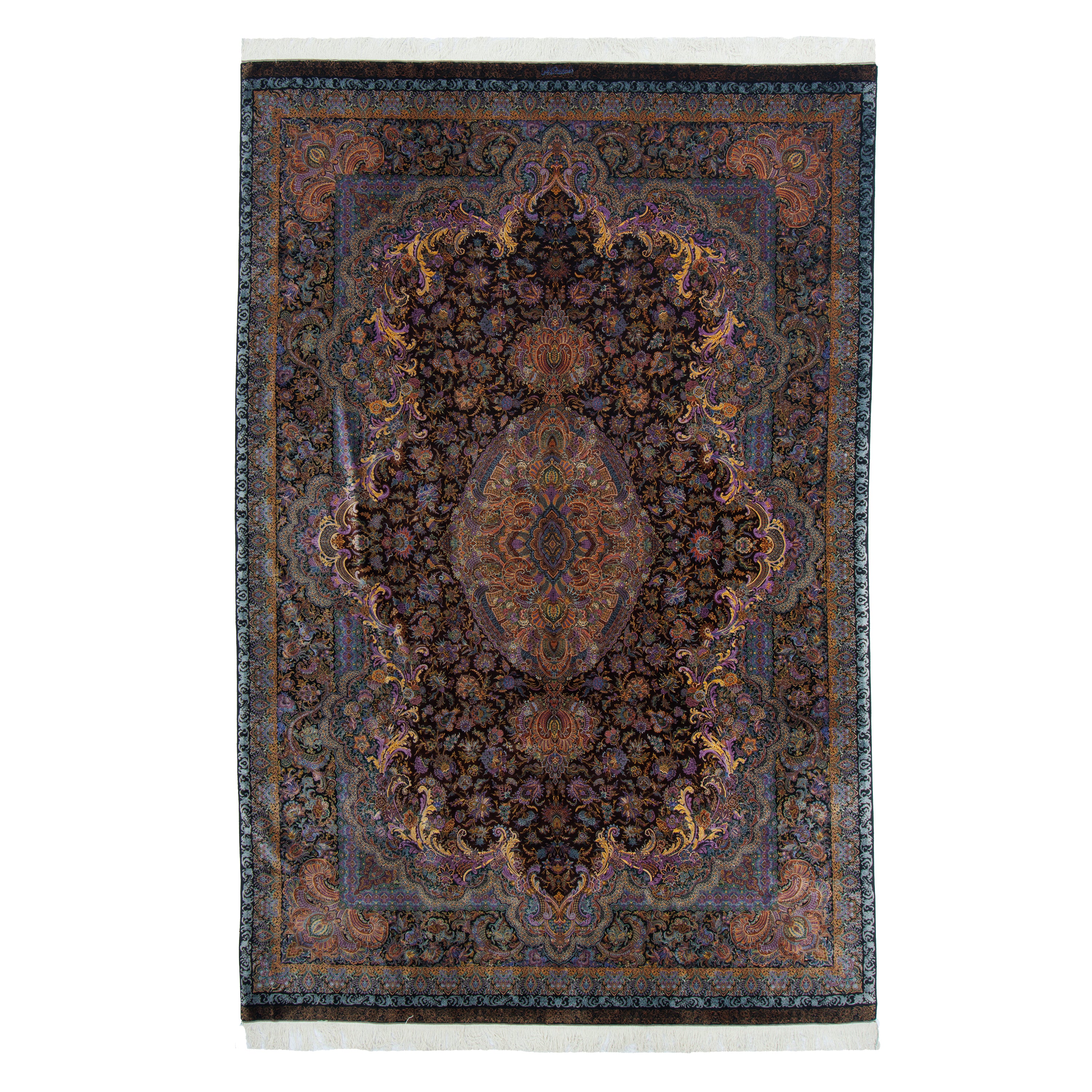 Qom Handmade Carpet — Lachak Toranj | Full Silk | 200 × 306 cm | SKU 10601037