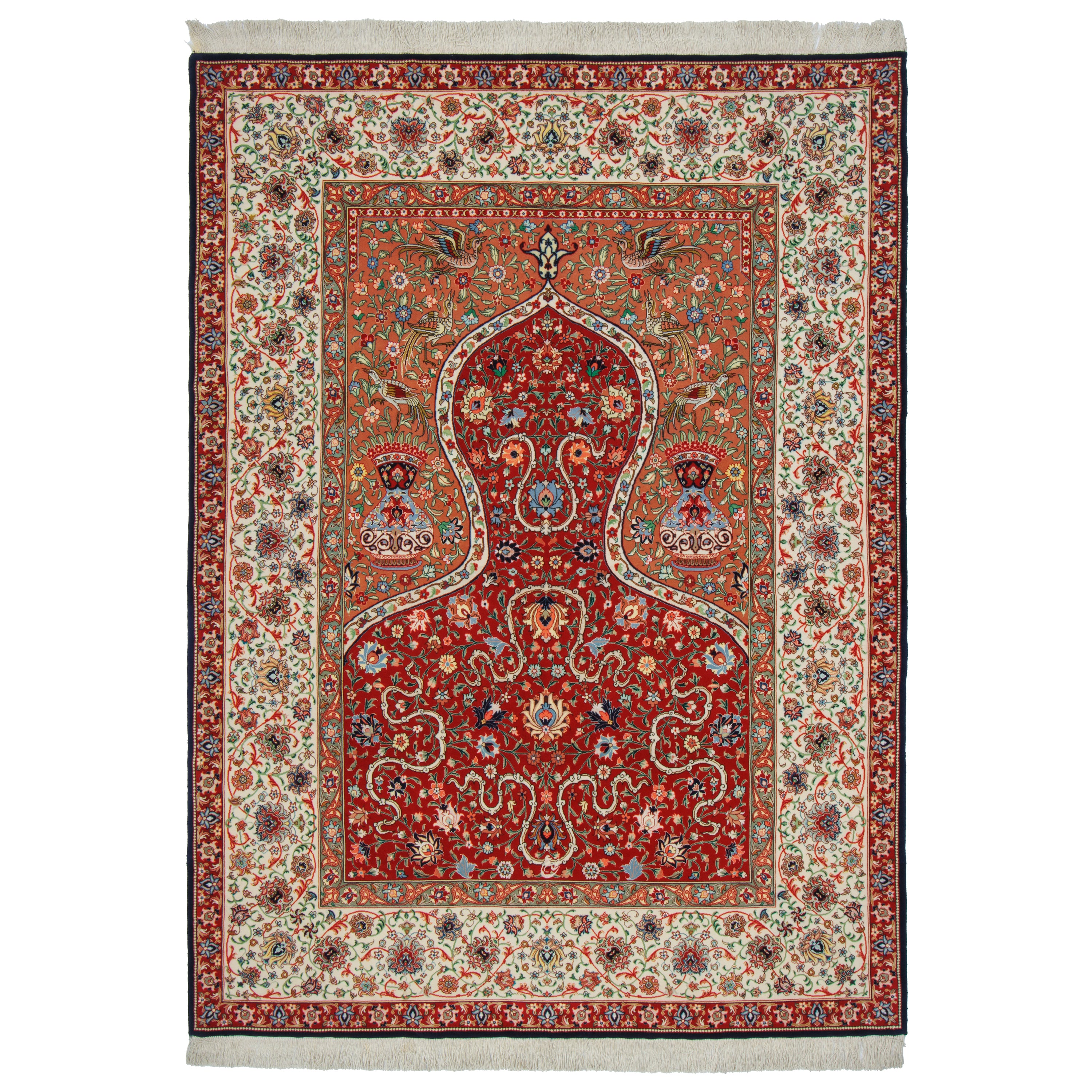 Tabriz Handmade Carpet — Mehrabi | Silk Pile / Silk Warp | 168 × 230 cm | SKU 10300862