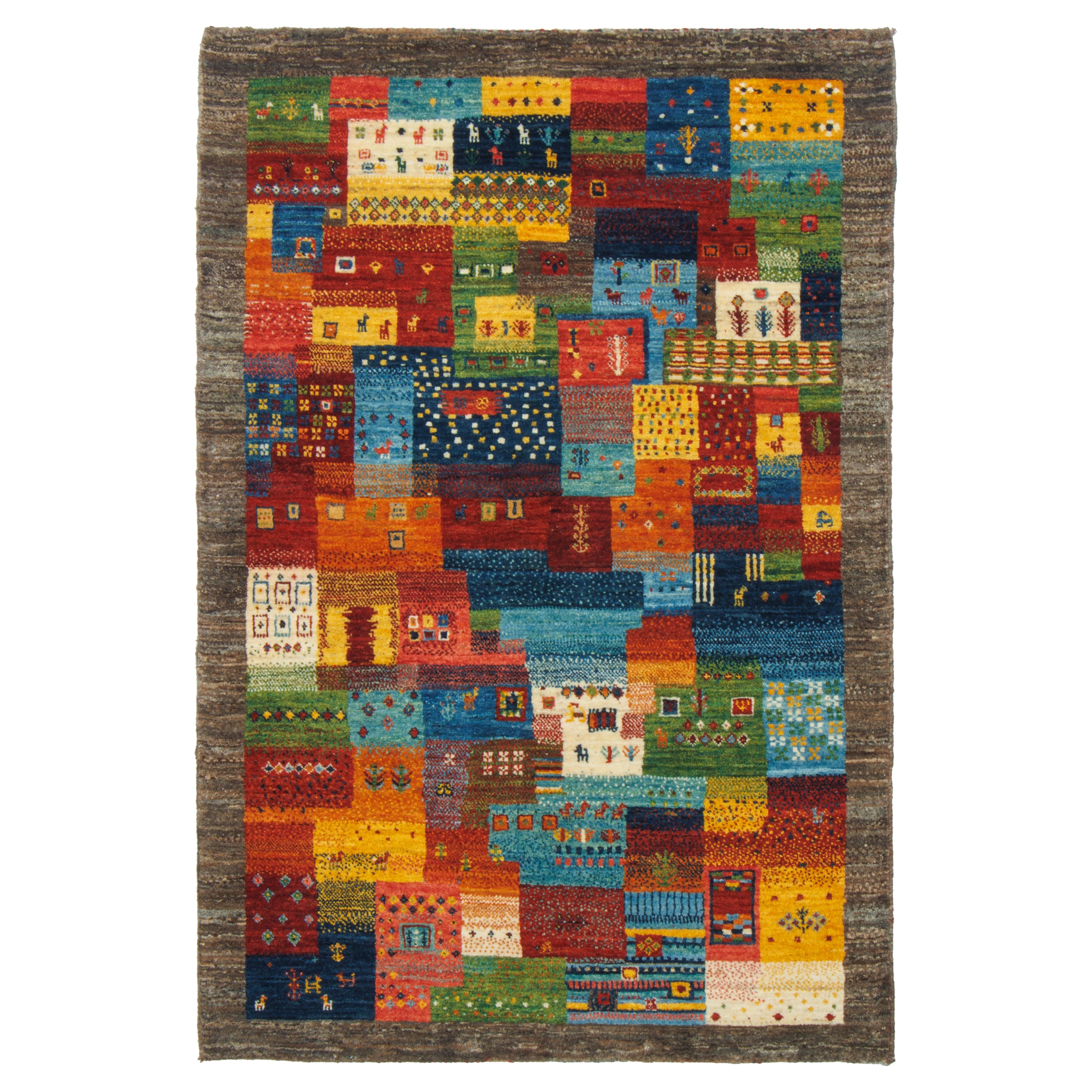 Shiraz Handmade Gabbeh — Sarasar | Full Wool | 104 × 156 cm | SKU 50101383