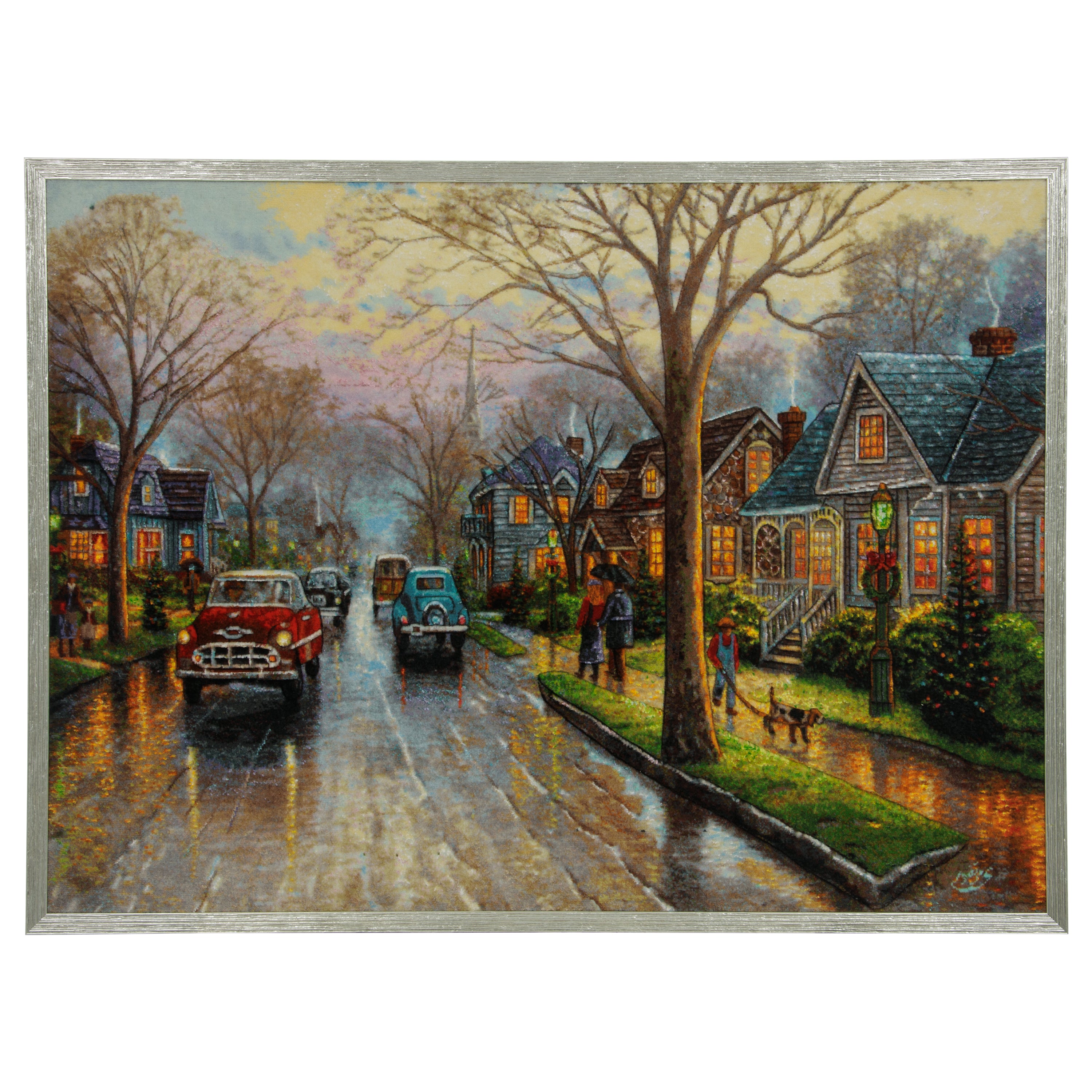 Tabriz Handmade Carpet Wall Art — Sarasar | Silk Pile / Silk Warp | 97 × 70 cm | SKU 70001628