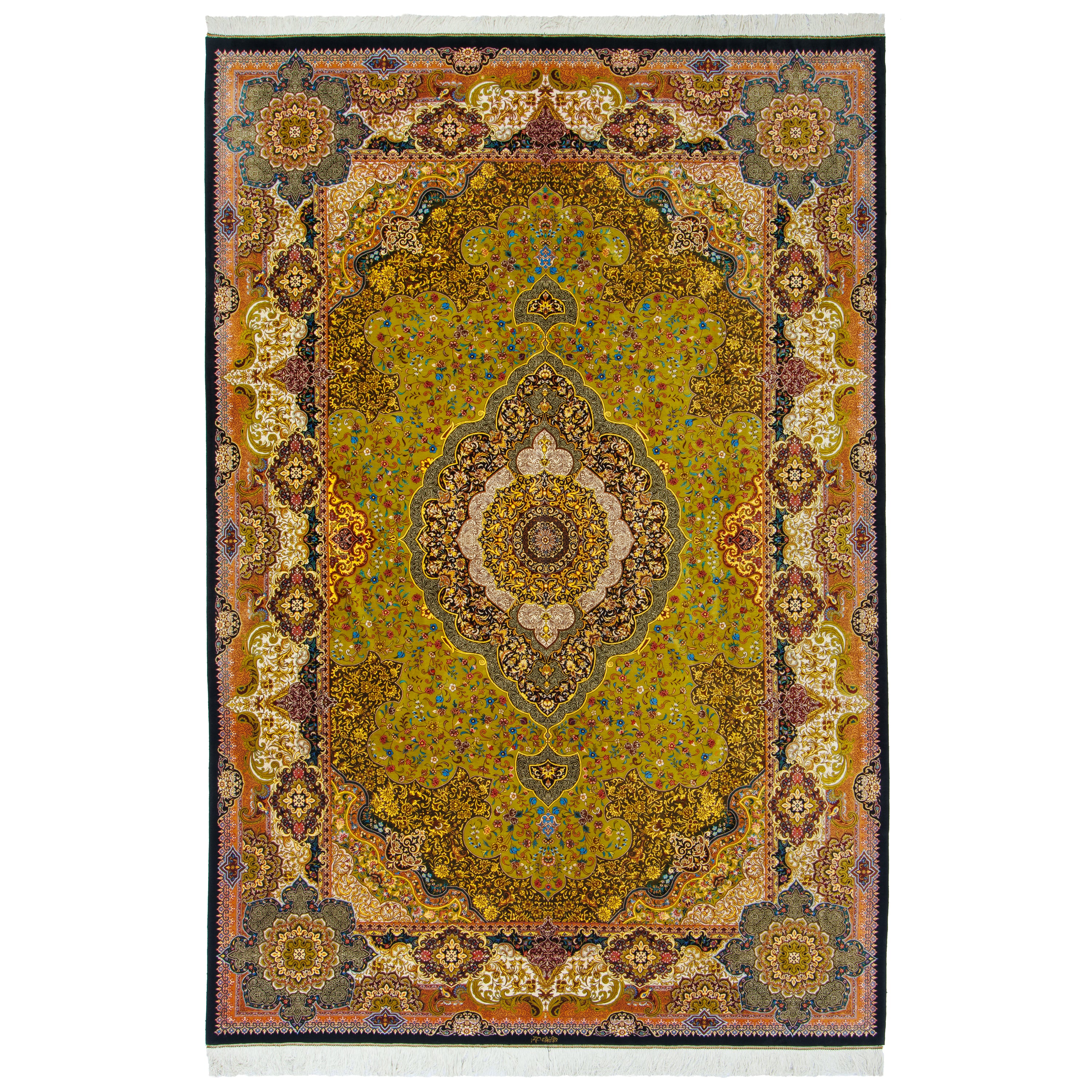 Qom Handmade Carpet — Lachak Toranj | Full Silk | 200 × 300 cm | SKU 10601055