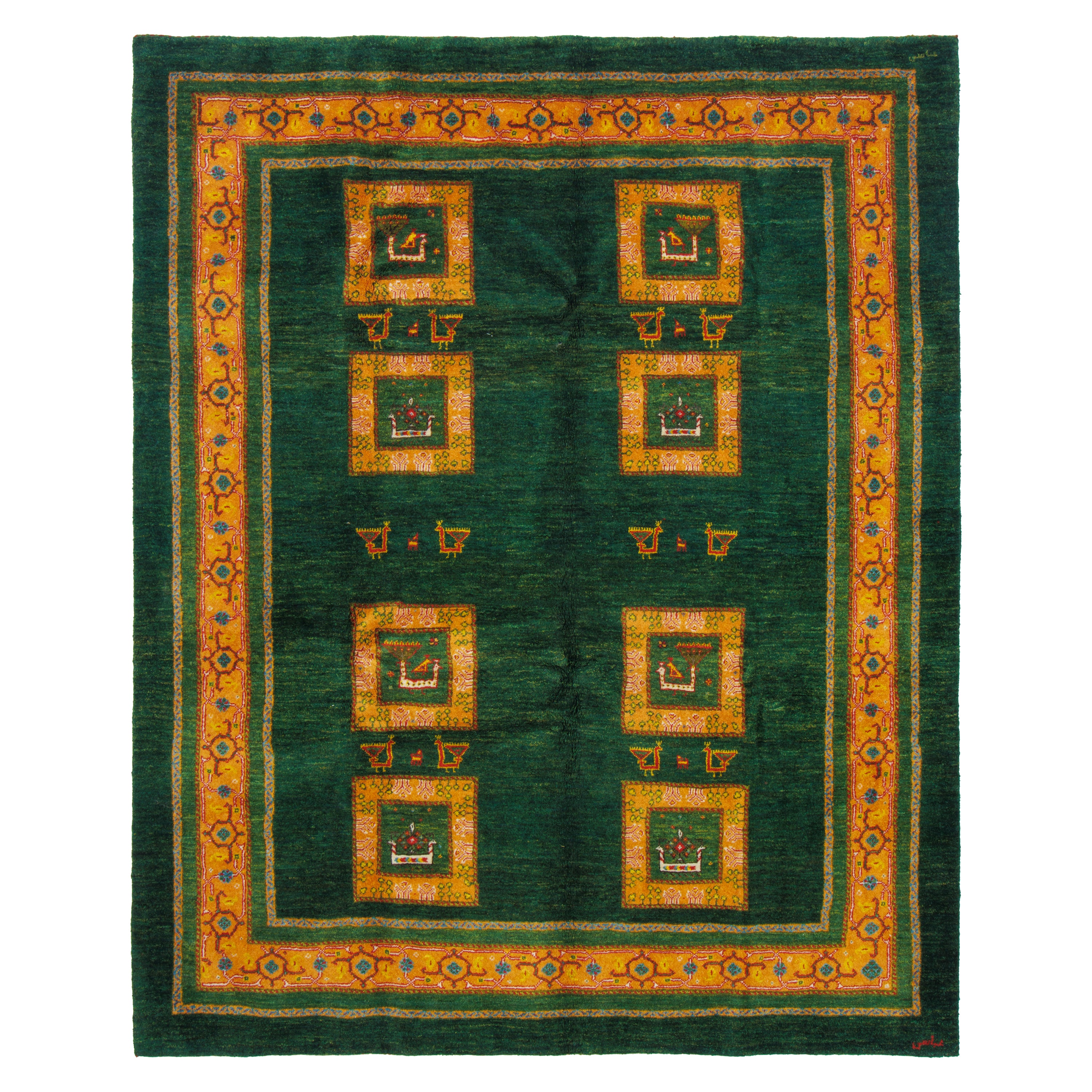 Shiraz Handmade Gabbeh Carpet — Ghabi | Full Wool | 183 × 225 cm | SKU 50401295