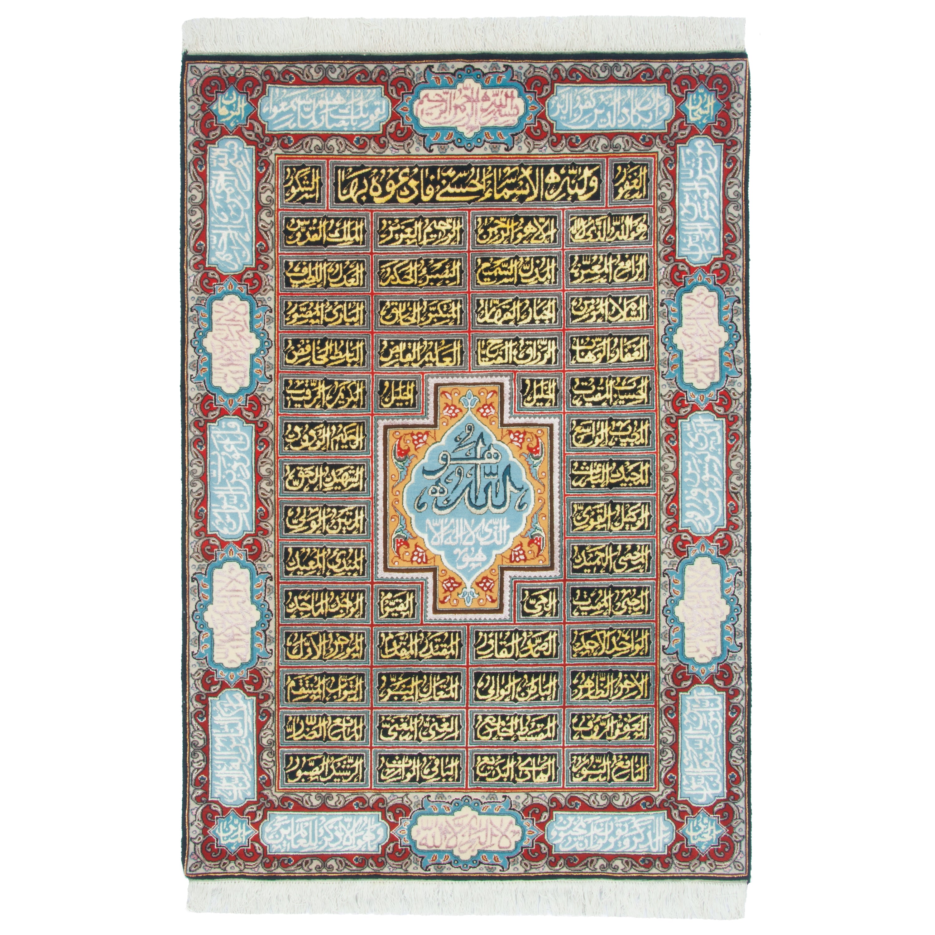 تابلو يدوي تبريز — تورنجدار | وبر حرير / سداة حرير | 102 × 146 سم | رمز المنتج 70100565