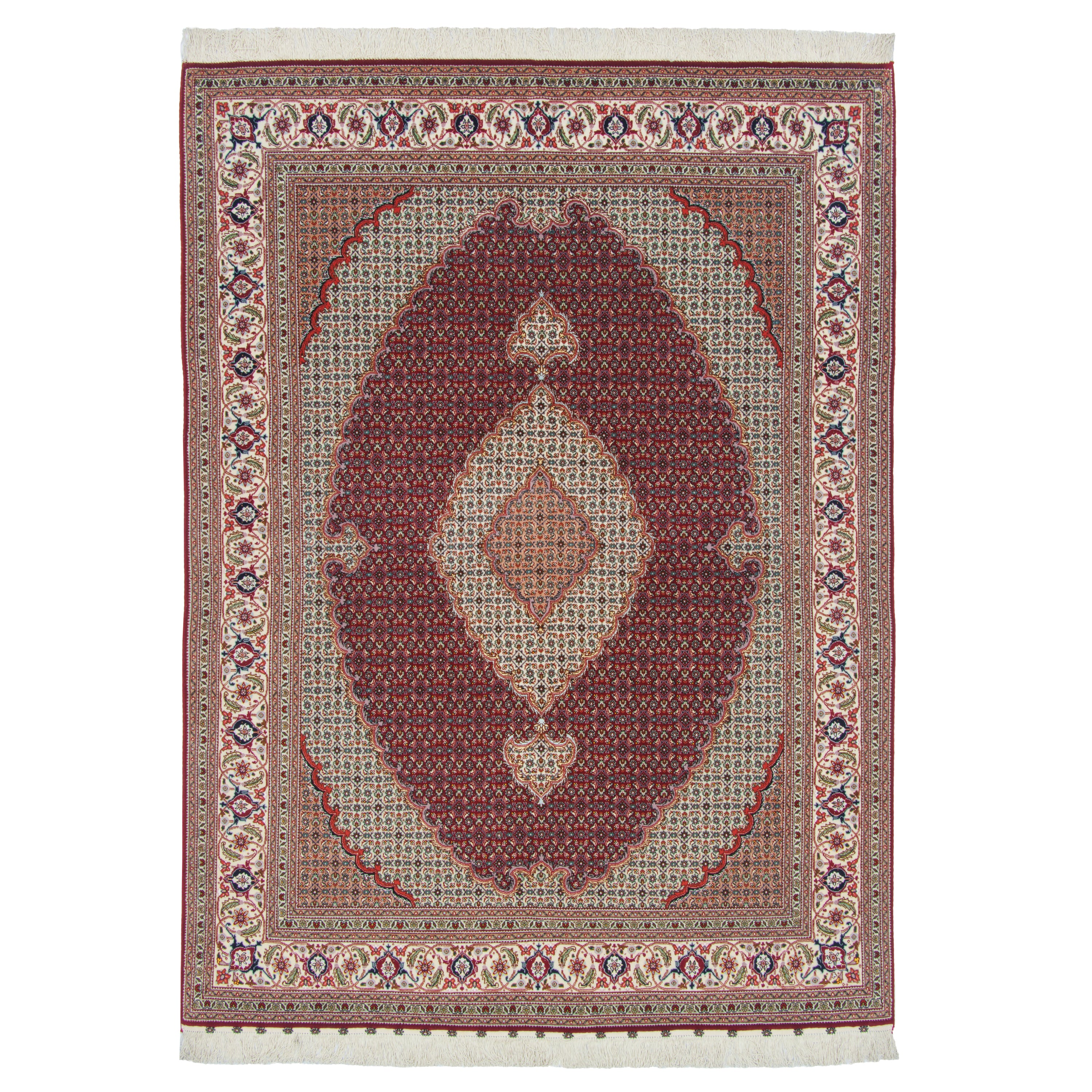 Tabriz Handmade Carpet — Lachak Toranj | Silk Pile / Silk Warp | 153 × 210 cm | SKU 10300511