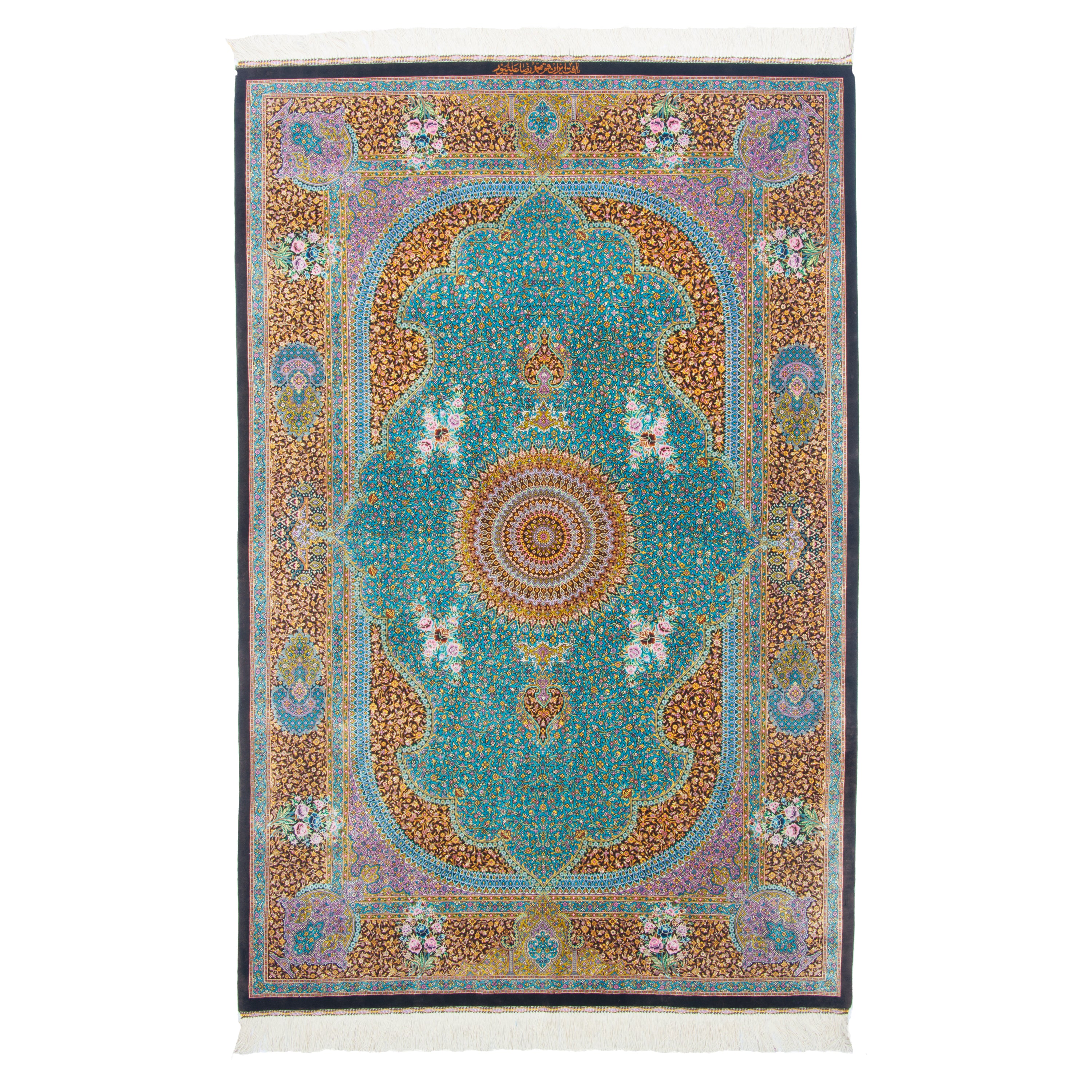Qom Handmade Carpet — Lachak Toranj | Full Silk | 129 × 198 cm | SKU 10200424