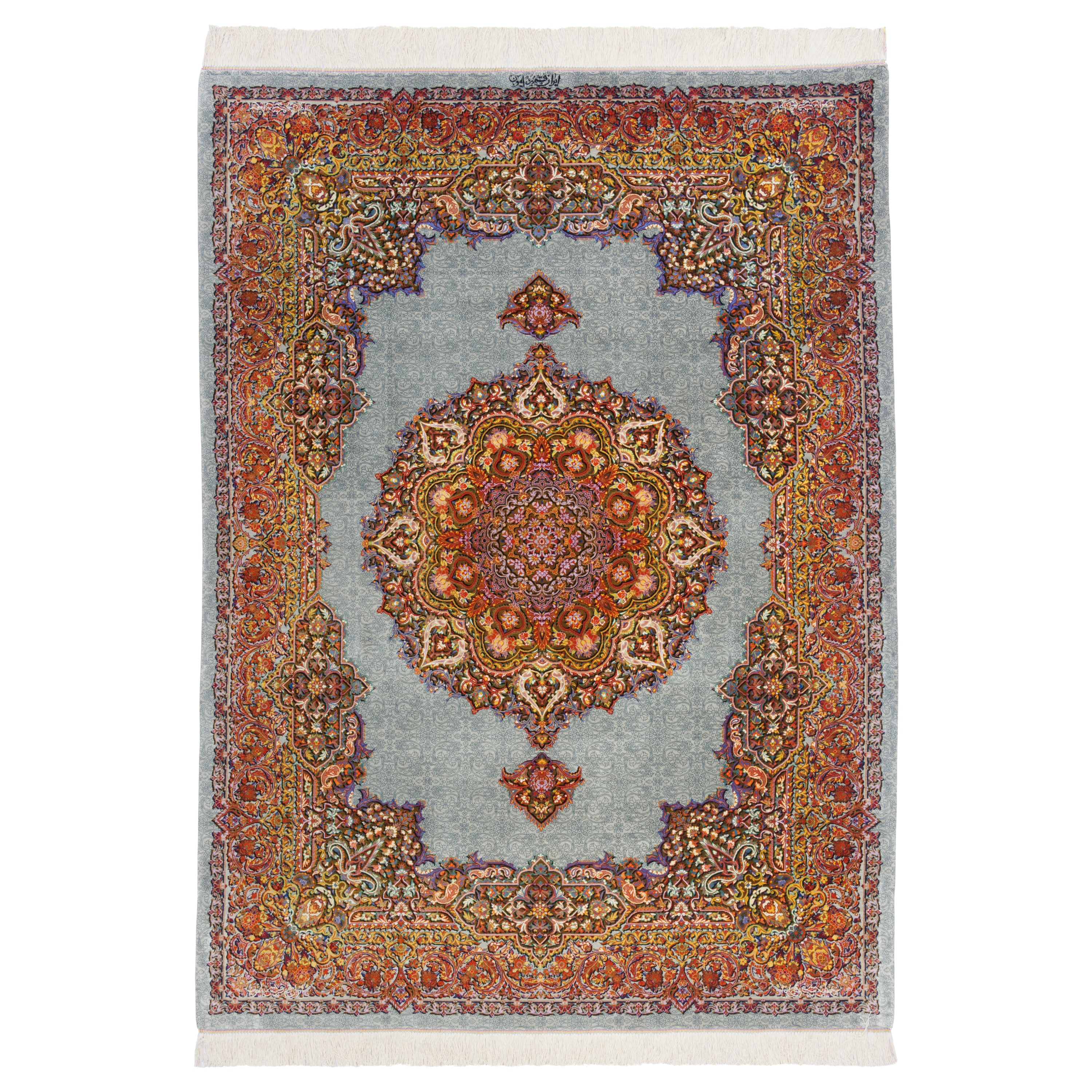 Qom Handmade Carpet — Lachak Toranj | Full Silk | 140 × 196 cm | SKU 10200384