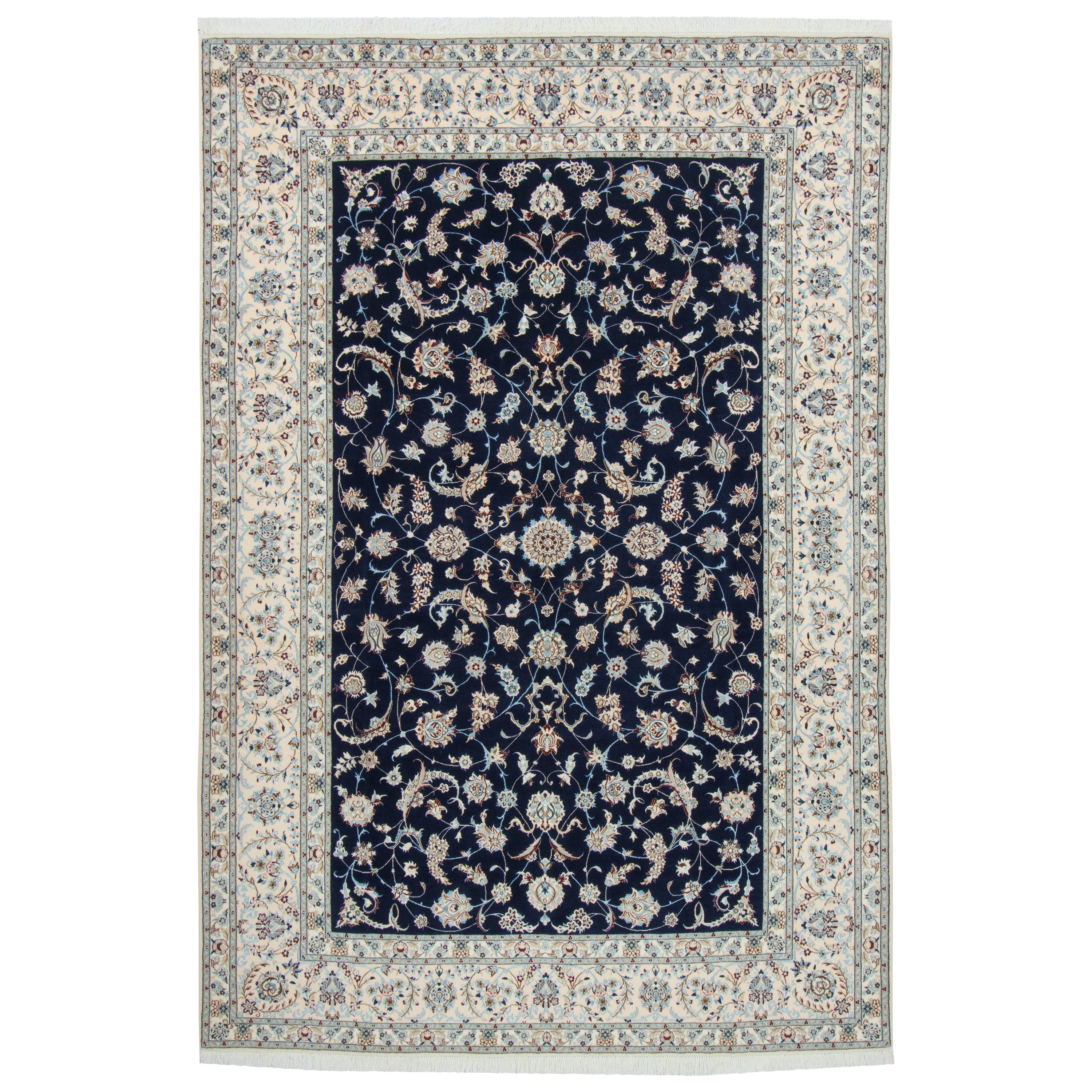 Nain Handmade Carpet — Afshan | Silk Pile / Wool Warp | 206 × 304 cm | SKU 10601107